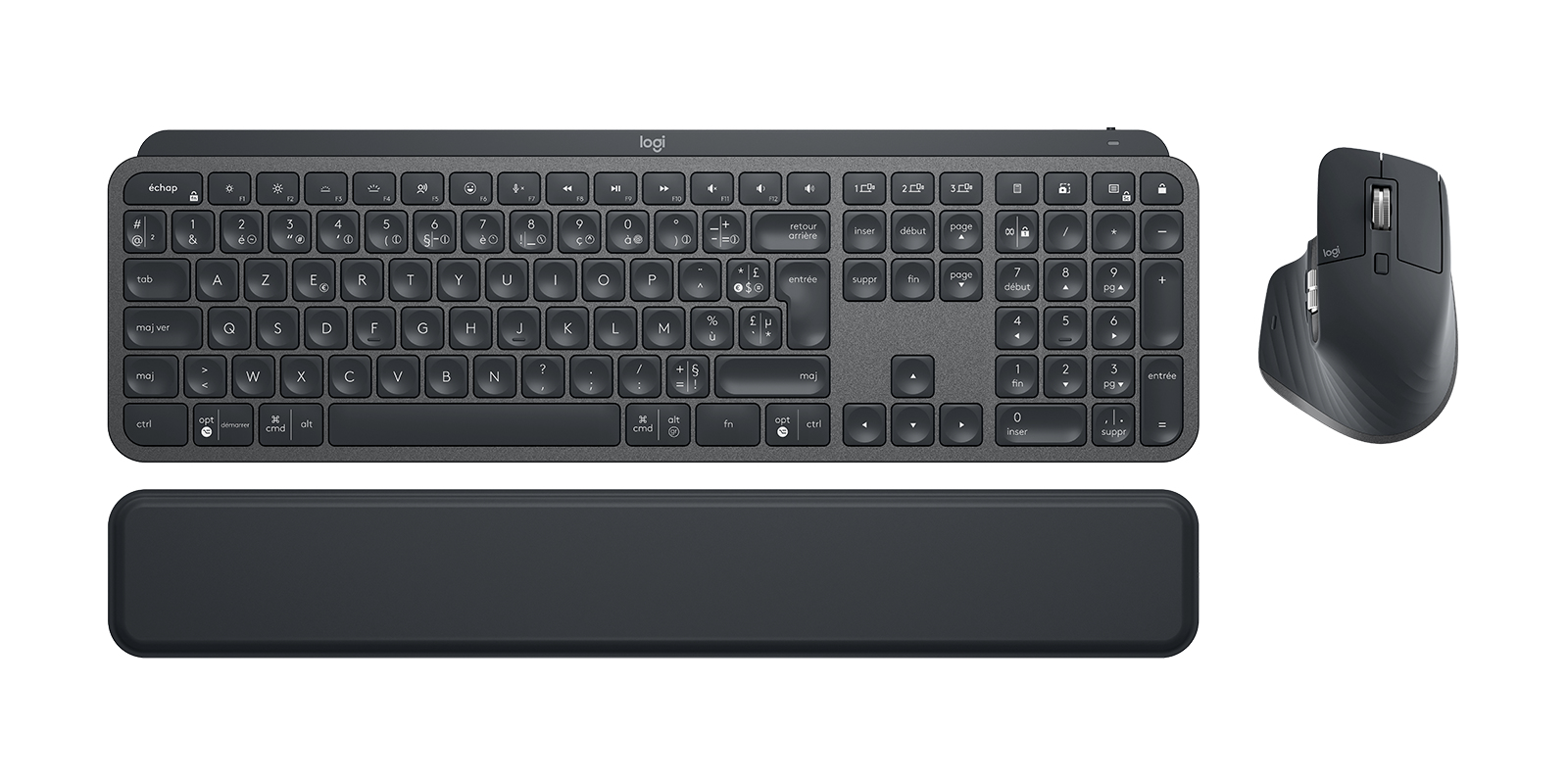 Logitech Mx Keys Combo For Business, Volle Größe (100%), Kabellos, Bluetooth, QWERTZ, Graphit, Maus