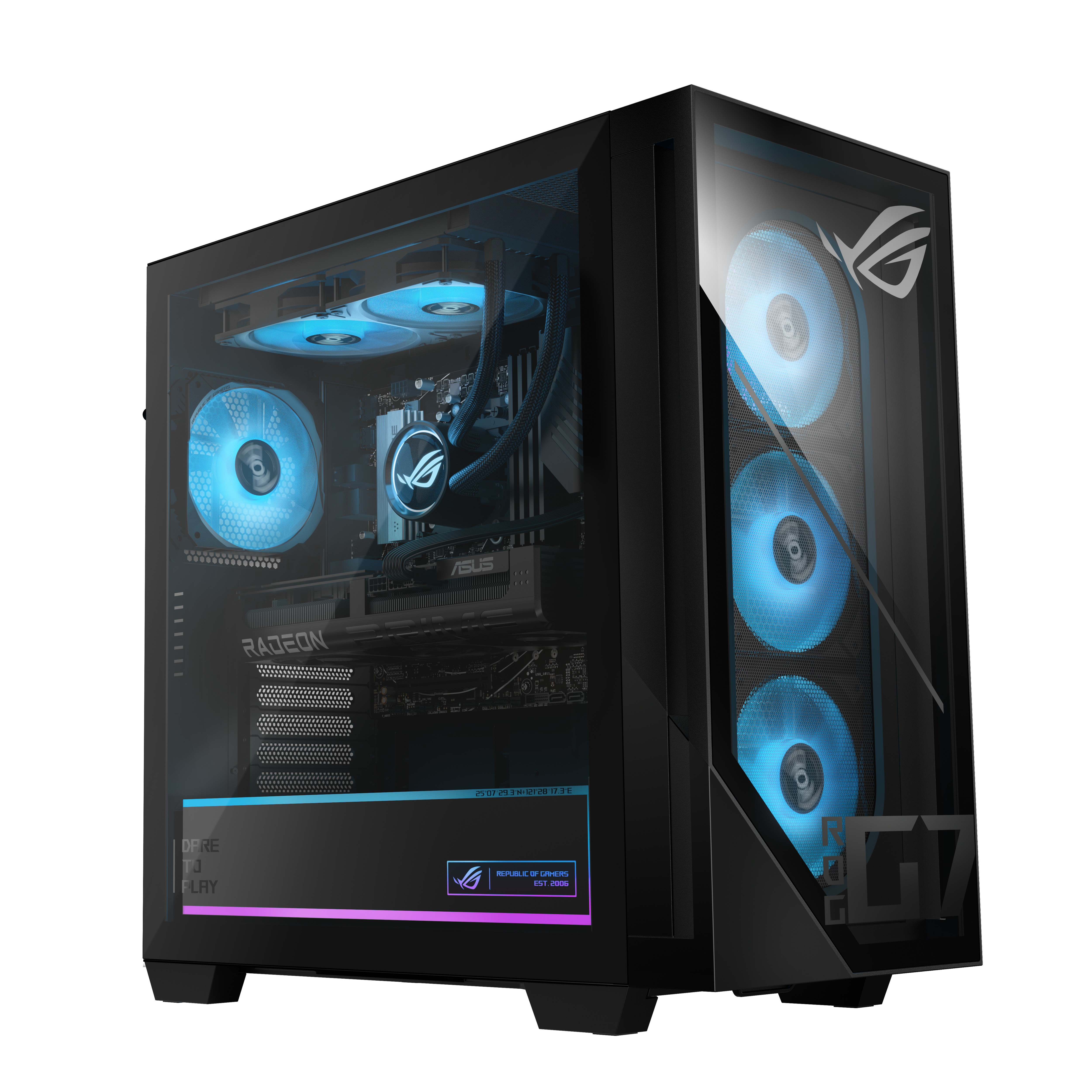 ASUS ROG GM700TZ-R9800X283W, Ryzen 7 9800X3D, 32GB, 2TB, RX 9070 XT, Win11