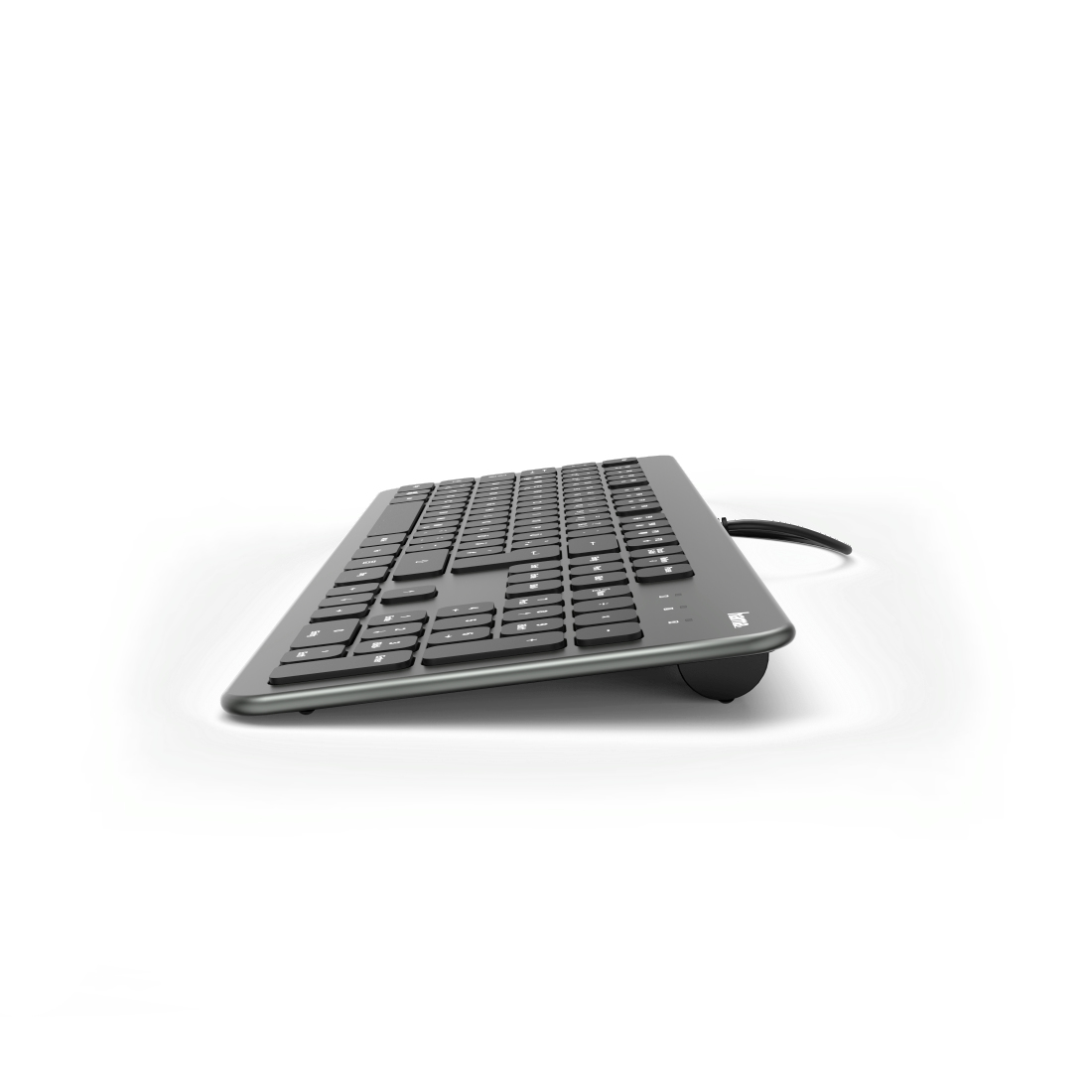 Hama KC-700, Volle Größe (100%), Kabelgebunden, USB, QWERTZ, Schwarz