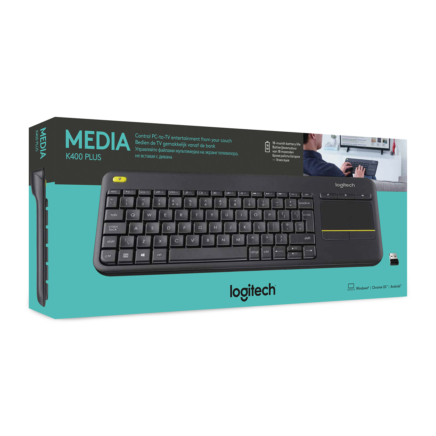 Logitech Wireless Touch Keyboard K400 Plus