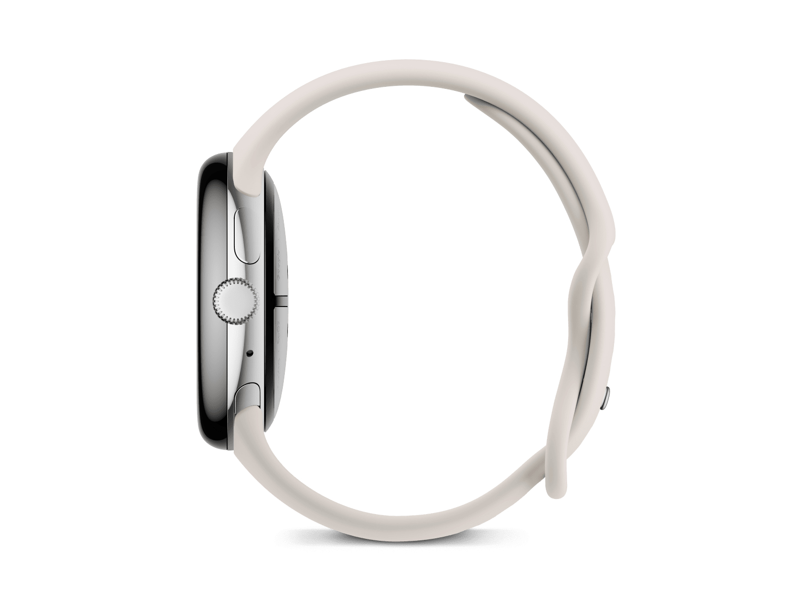 Google Pixel Watch 3 (Wi-Fi) 45mm Polished Silver mit Sportarmband Porcelain