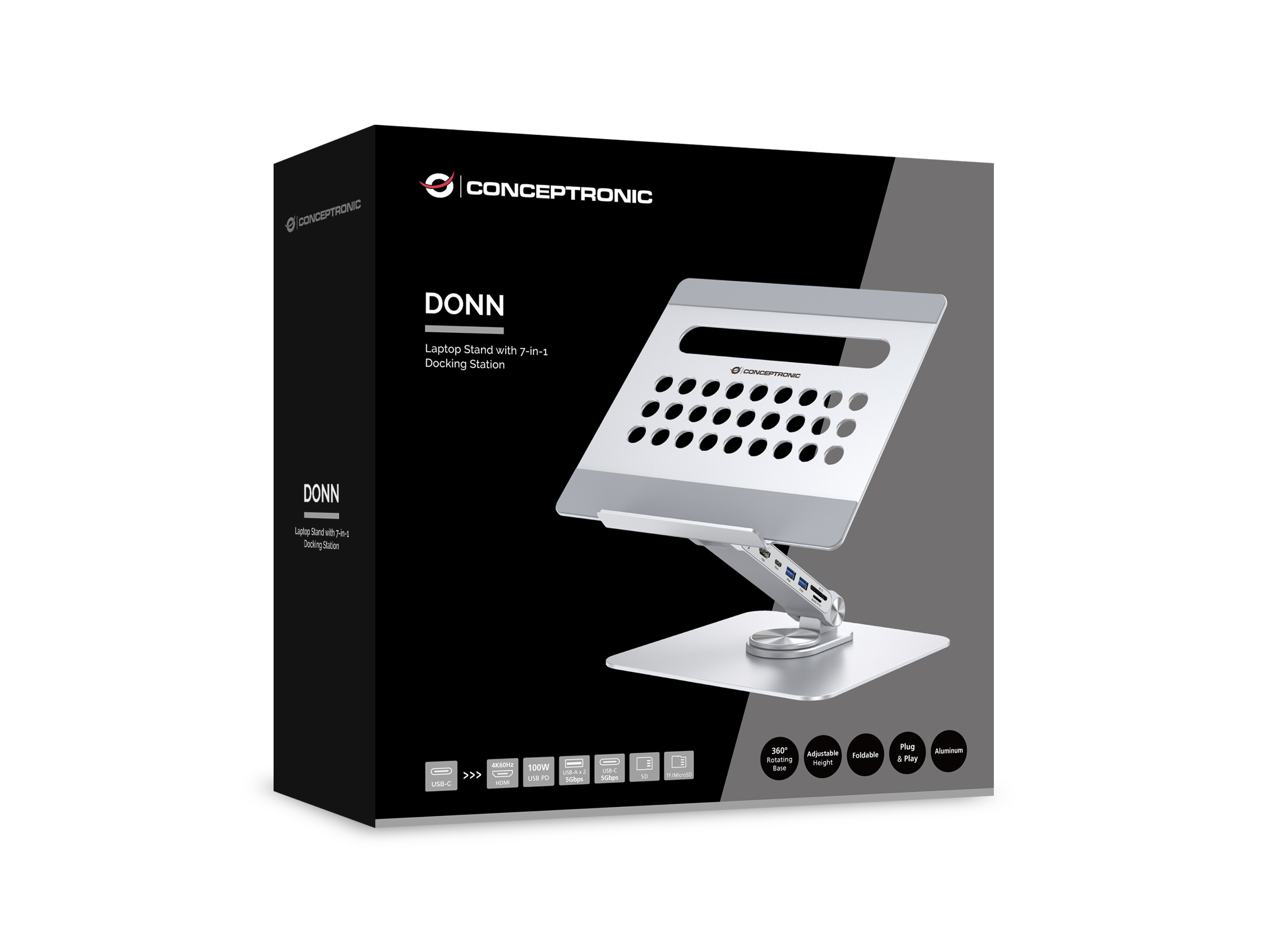Conceptronic DONN27G - Dockingstation + Notebook-Halterung