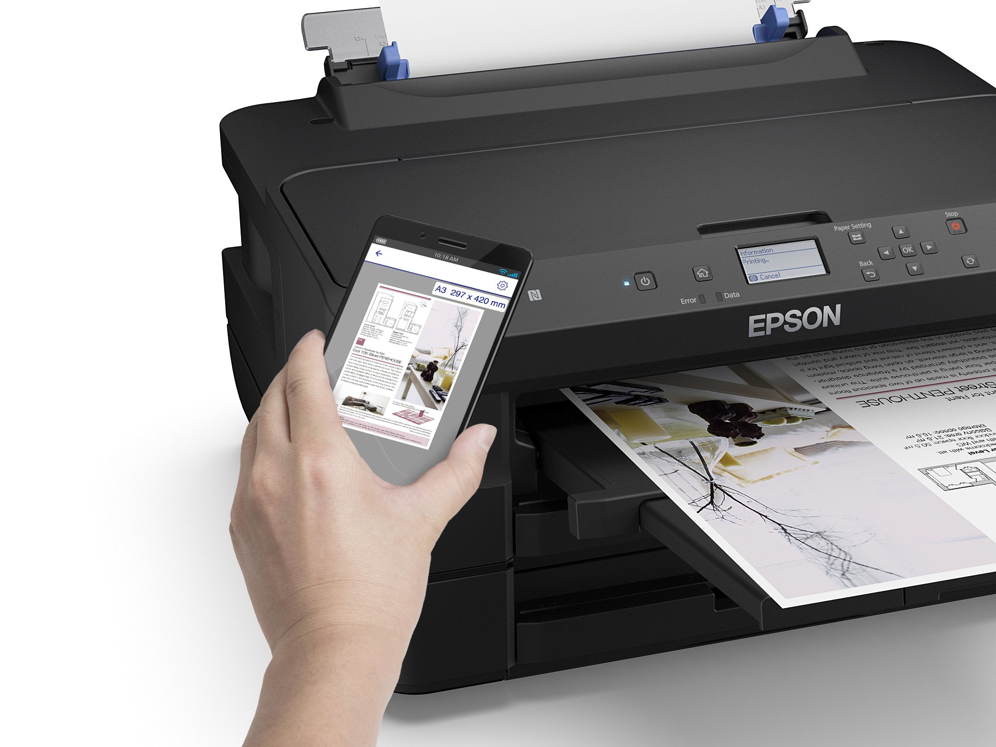 Epson WorkForce WF-7210DTW - Drucker - Farbe - Duplex - Tintenstrahl - A3 - 4.800 x 2.400 dpi - bis