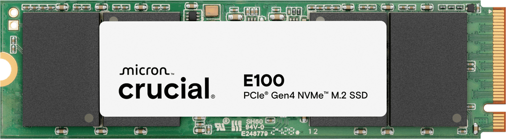 Micron Crucial E100 - SSD - 1 TB - intern - M.2 2280 - PCIe 4.0 x4 (NVMe)
