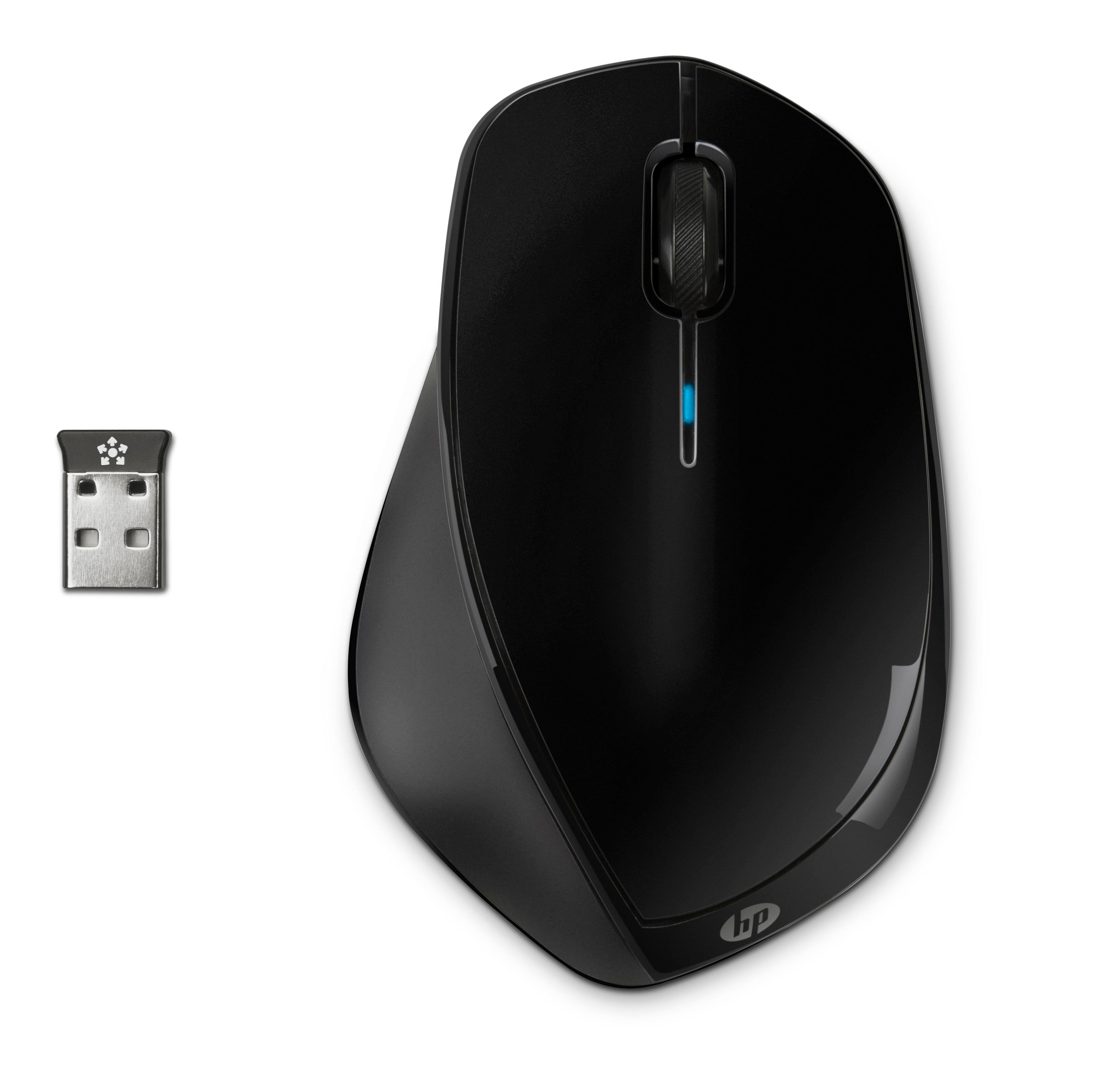 HP x4500 - Maus - Laser - kabellos - 2.4 GHz - kabelloser Empfänger (USB)