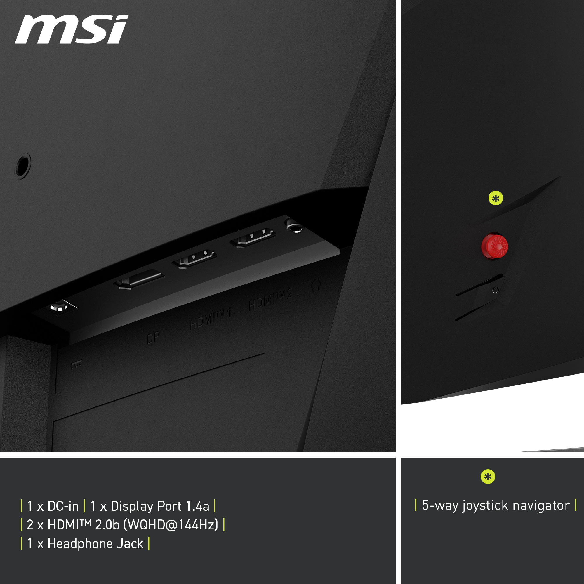 MSI MAG 274CQFDE curved, 27" WQHD, 180Hz, 0.5 ms, HDR, Adaptive-Sync