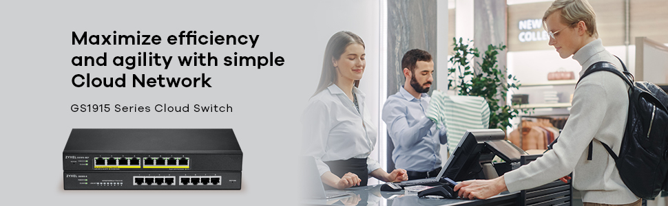 ZyXEL GS1915-8EP, Managed, L2, Gigabit Ethernet (10/100/1000), Vollduplex, Power over Ethernet (PoE)