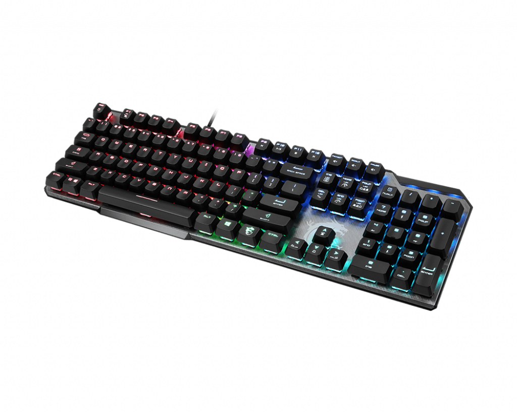 MSI VIGOR GK50 ELITE BOX WHITE, Kabelgebunden, USB, Mechanischer Switch, QWERTZ, RGB-LED, Schwarz, M