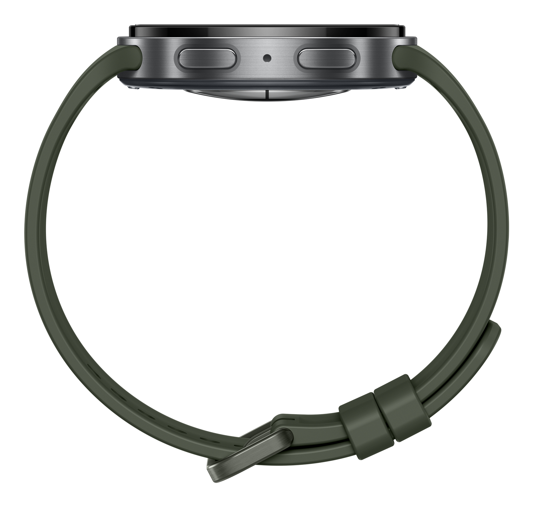 Samsung Galaxy Watch9 - 44 mm - silber - intelligente Uhr mit Sportband - Olive - Bandgröße: M/L - A