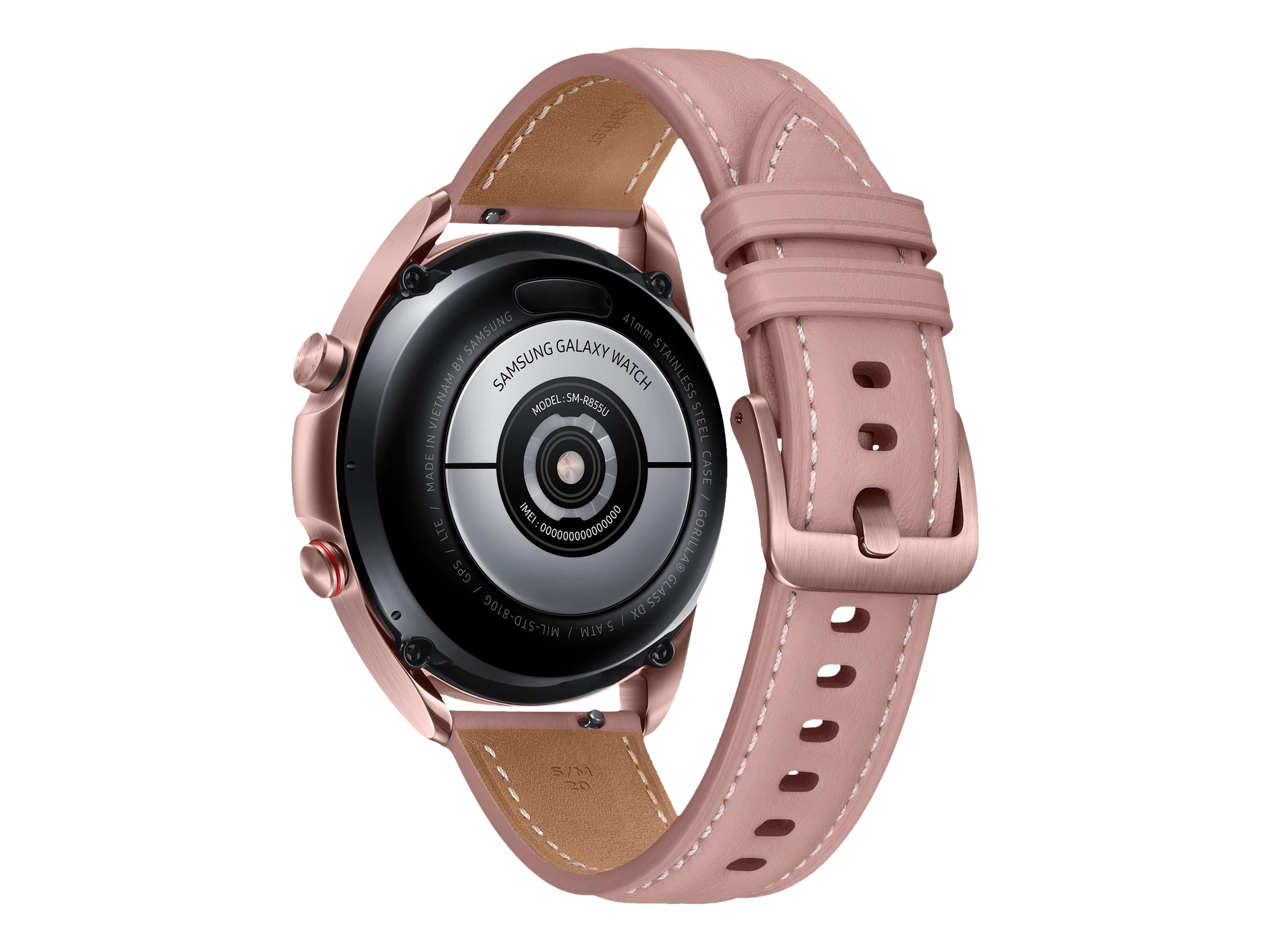 Samsung Galaxy Watch 3 - 41 mm - mystic bronze - intelligente Uhr mit Band - Leder - Anzeige 3.02 cm