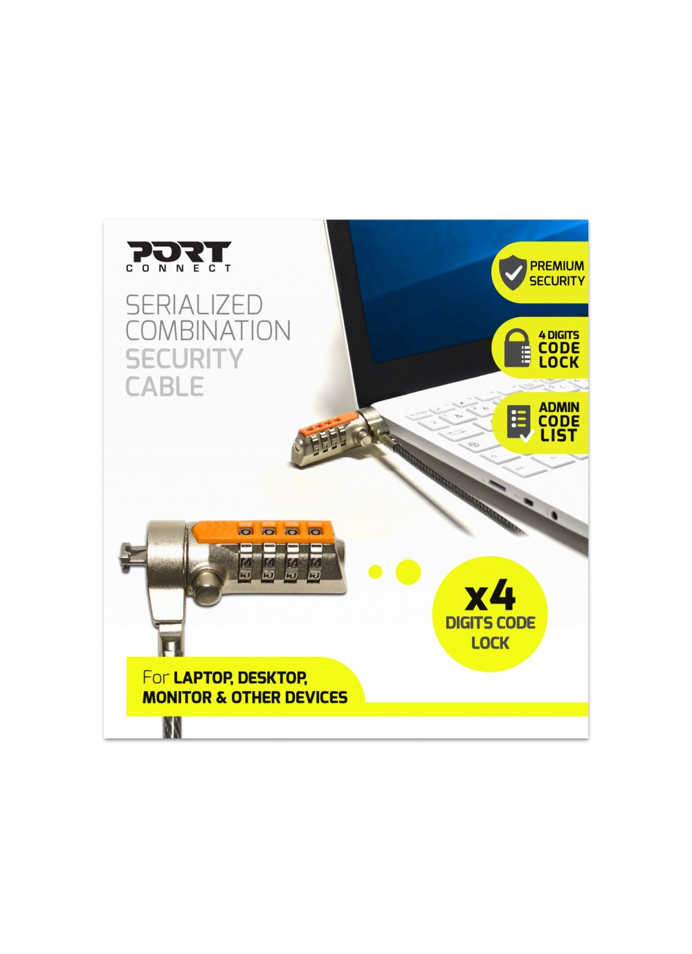 PORT Designs PORT Connect - Sicherheitskabel - 1.8 m (Packung mit 25)