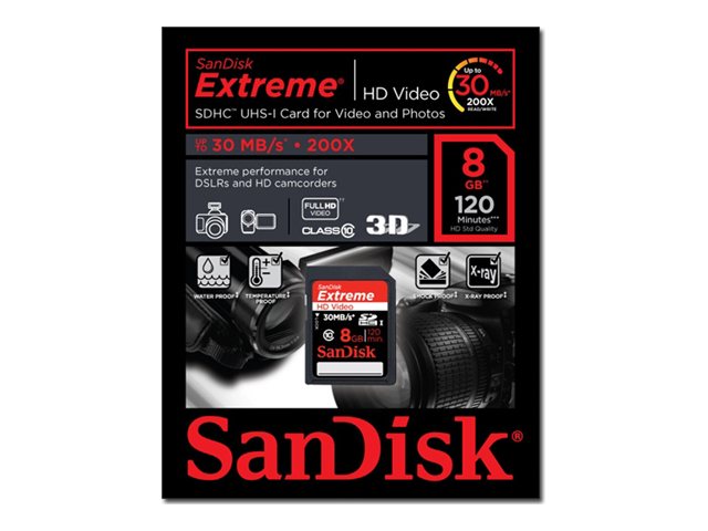 SanDisk Extreme - Flash-Speicherkarte - 8 GB