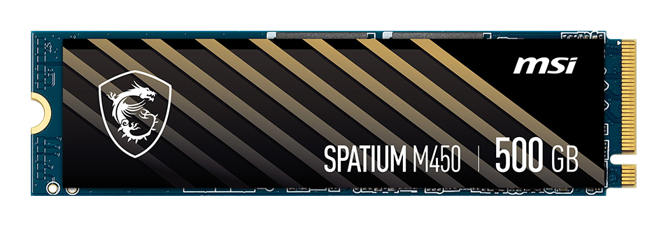 MSI Spatium M450 PCIe 4.0 NVMe M.2 500GB V1, 500 GB, M.2, 3000 MB/s