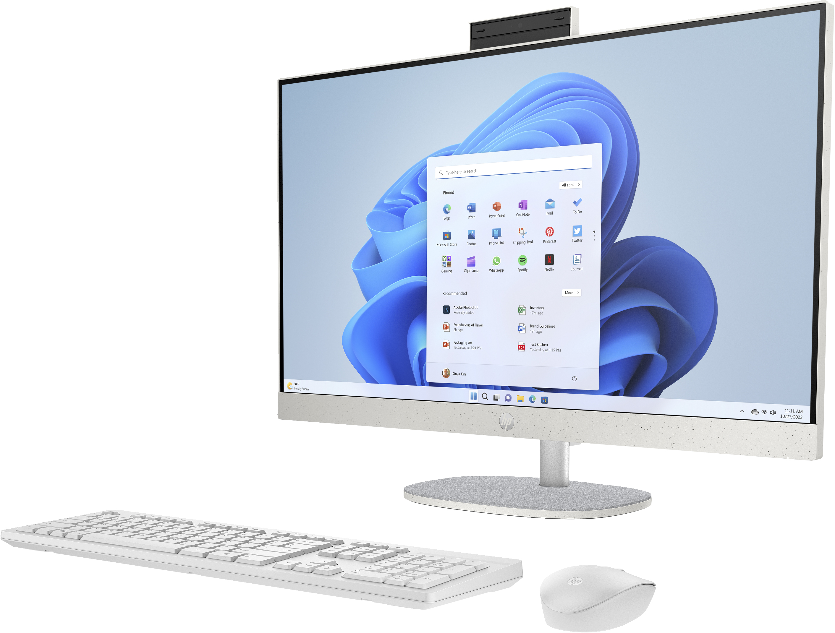 HP 27-cr0006ng - All-in-One (Komplettlösung) - Ryzen 7 7730U / 2 GHz - RAM 16 GB - SSD 1 TB - NVMe -