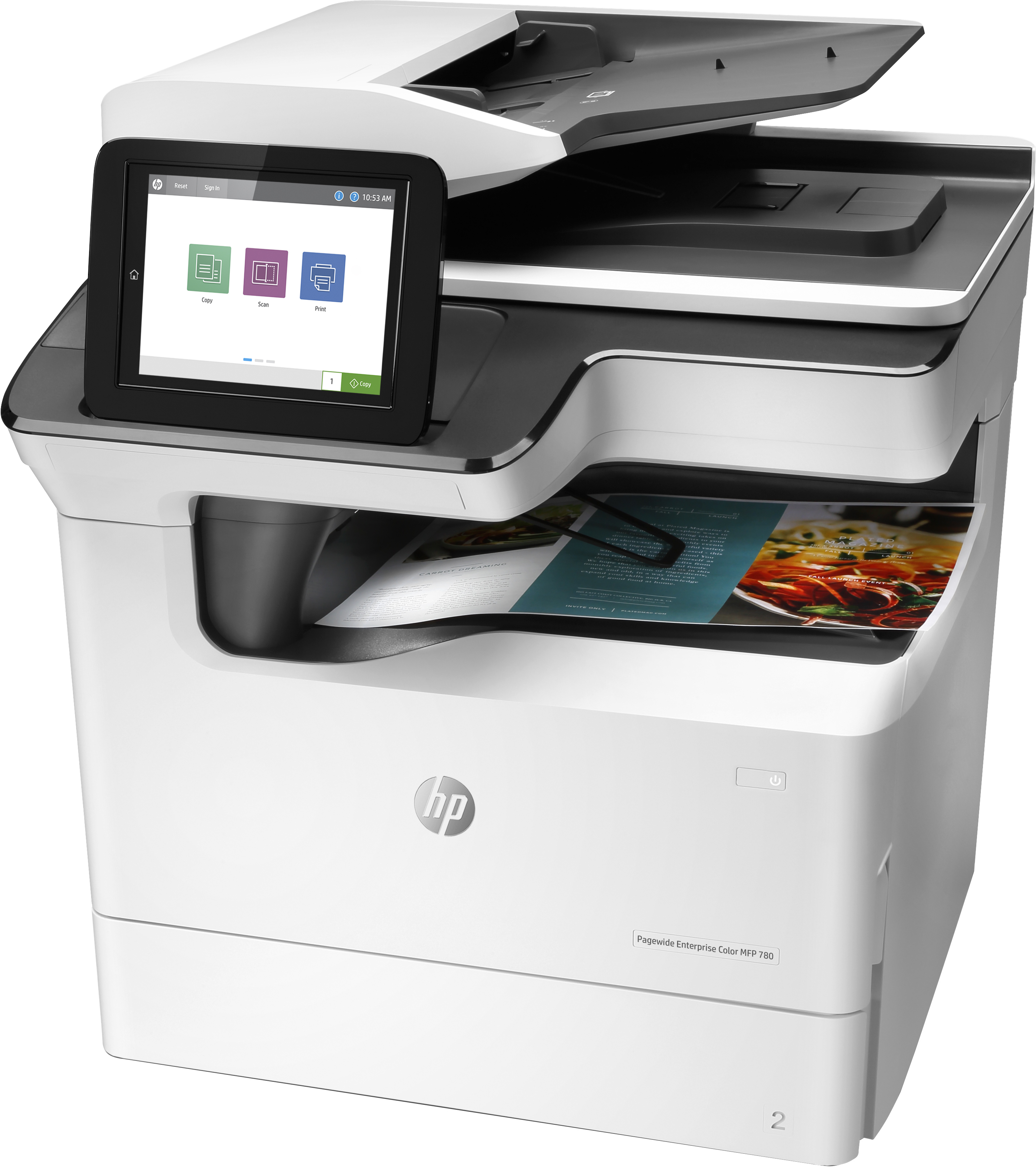 HP PageWide Enterprise Color MFP 780dn, Tintenstrahl, Farbdruck, 2400 x 1200 DPI, A3, Direktdruck, W