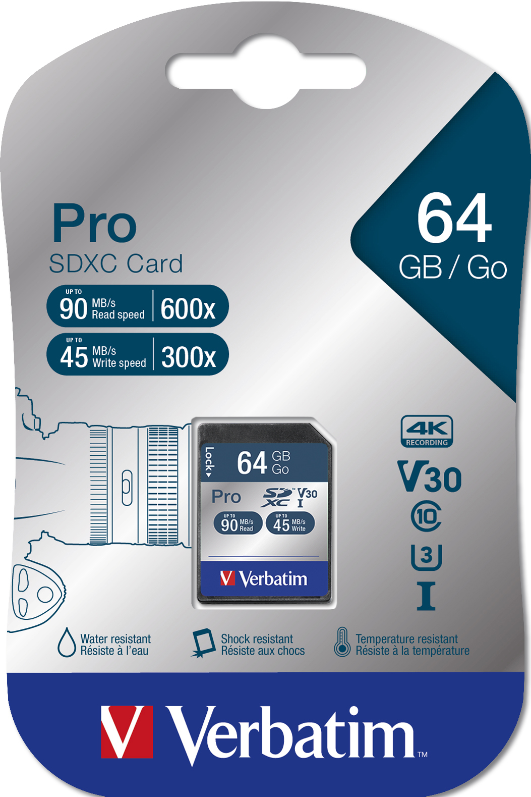 Verbatim PRO - Flash-Speicherkarte - 64 GB