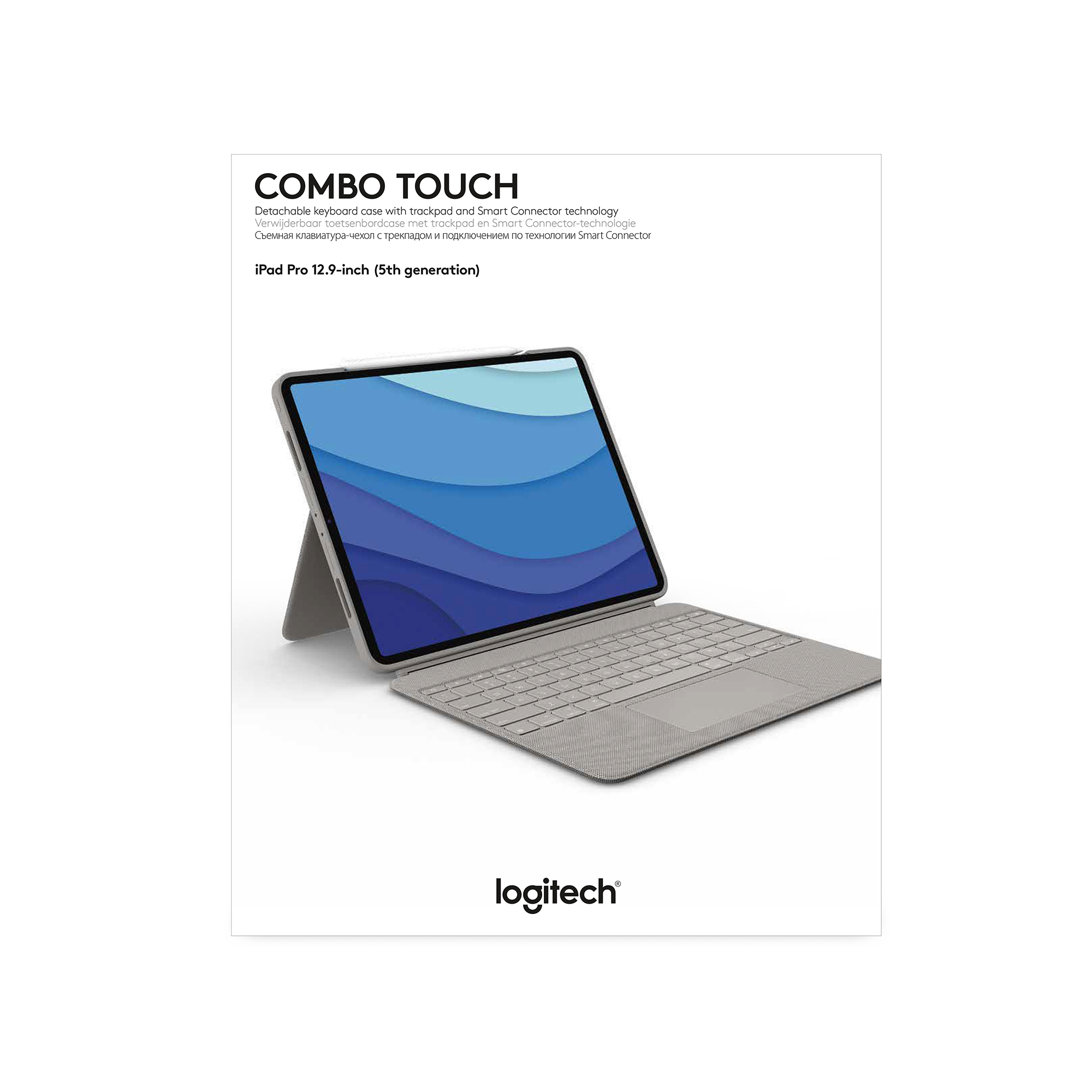Logitech Combo Touch - Tastatur und Foliohülle - mit Trackpad - hintergrundbeleuchtet - Apple Smart