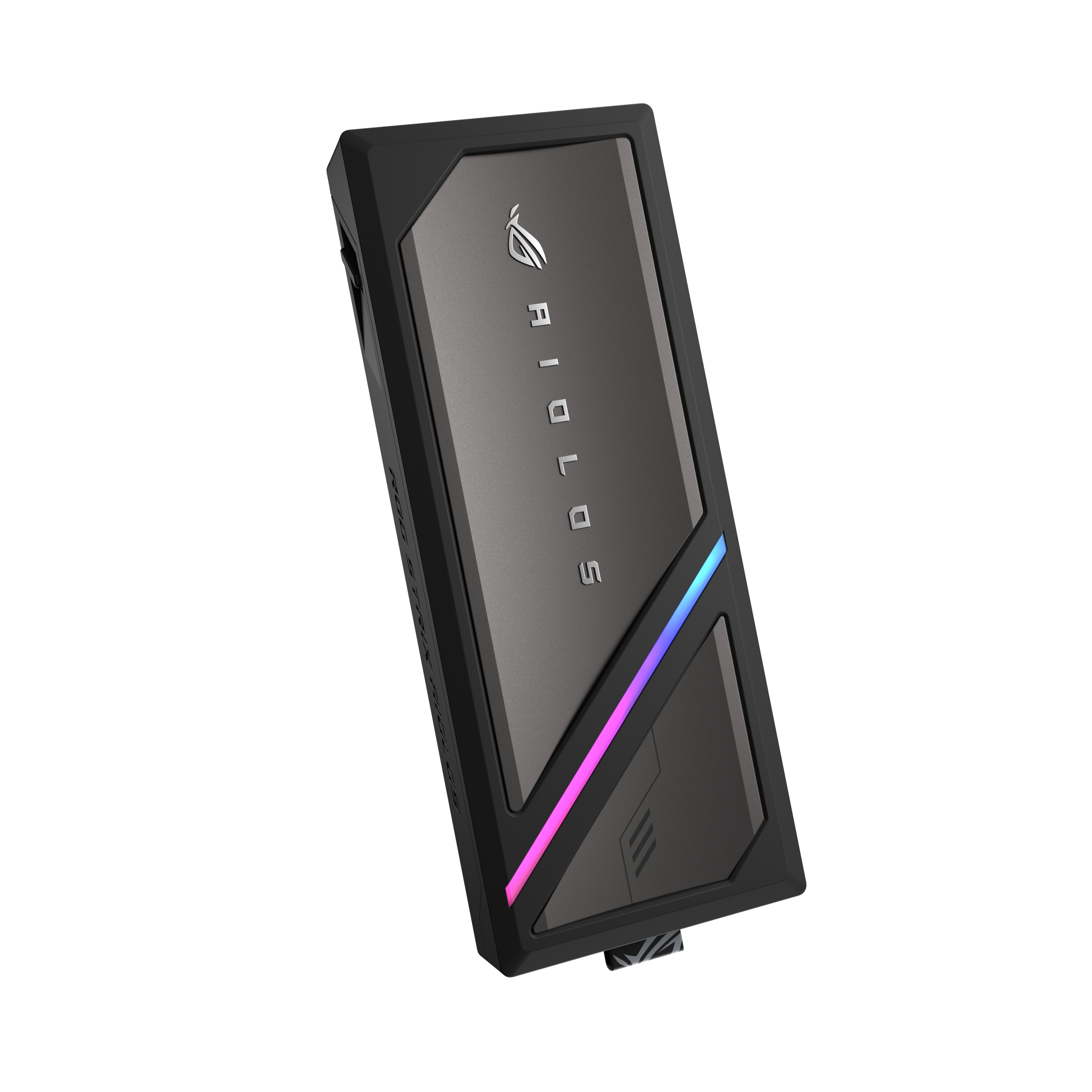 ASUS ROG Strix Aiolos, SSD-Gehäuse, M.2, PCI Express, SATA, 20 Gbit/s, USB Anschluss, Schwarz