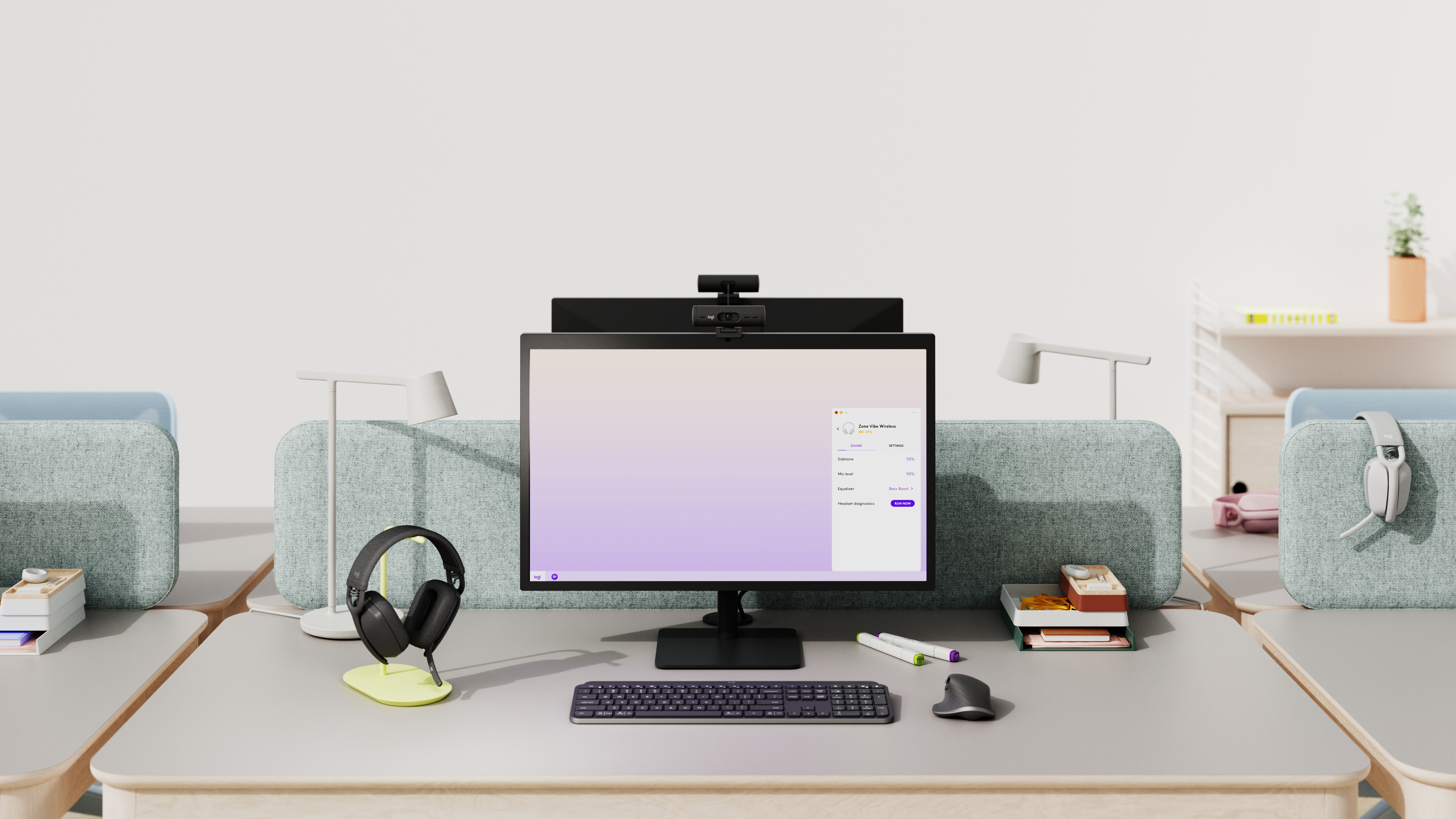 Logitech Zone Vibe Wireless UC, Kabellos, Anrufe/Musik, 185 g, Kopfhörer, Graphit