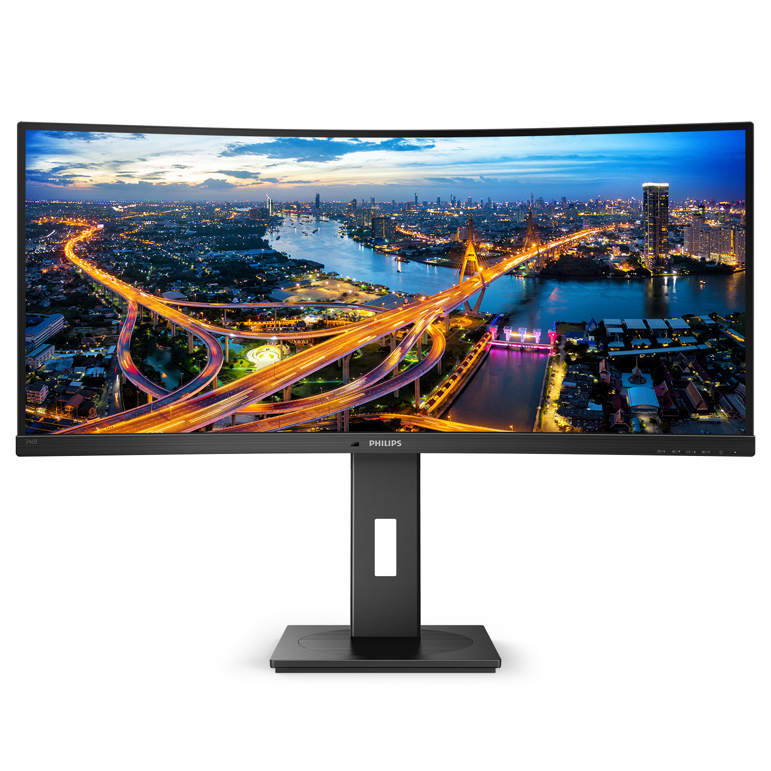 B-WARE - Philips B Line 346B1C Curved-Monitor 86.4cm (34"), UWQHD, VA, 5ms, HDMI, Displayport