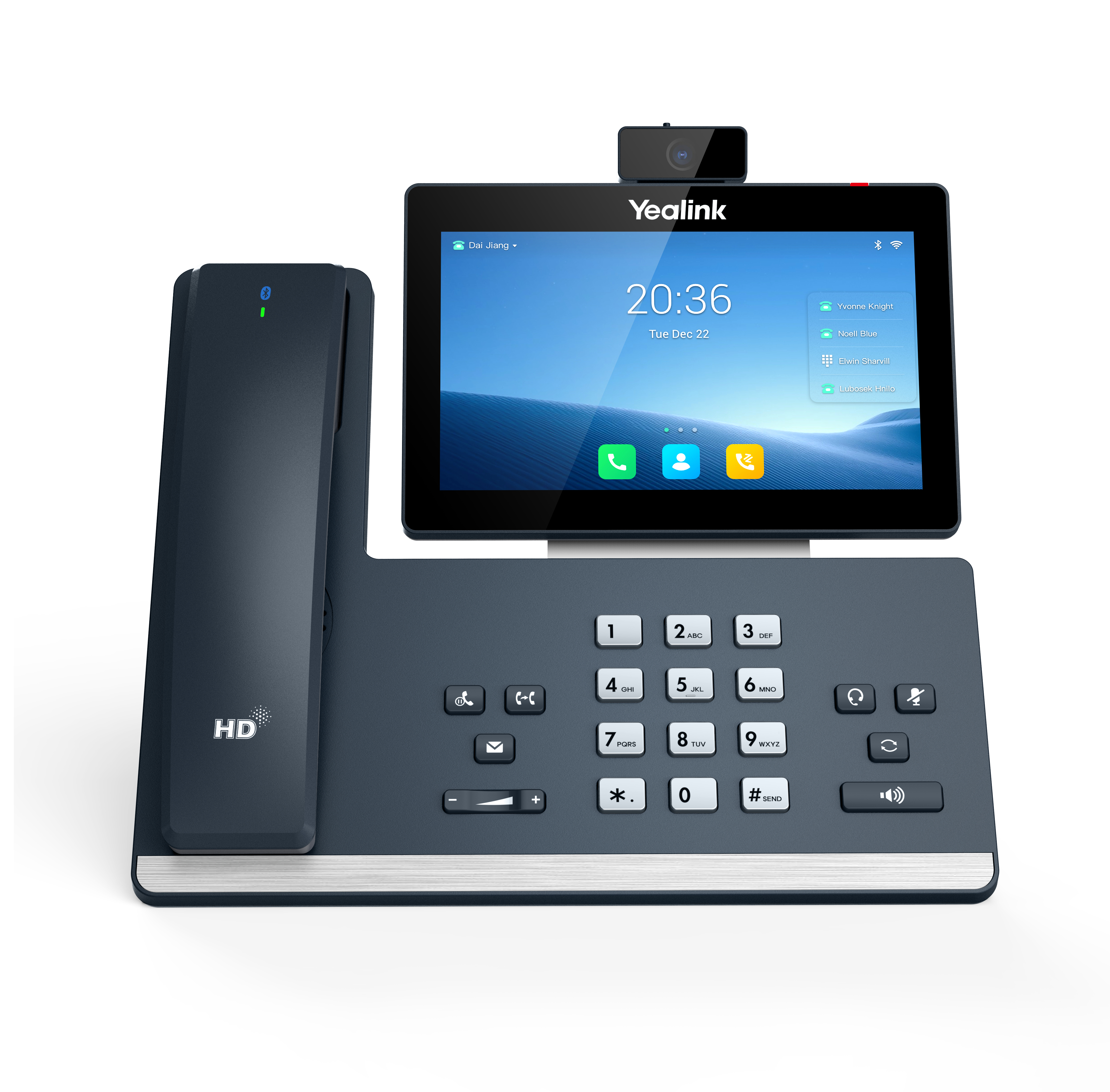 Yealink 1201606, IP-Telefon, Grau, Kabelgebundenes Mobilteil, Im Band, Außerhalb des Bandes, SIP-Inf