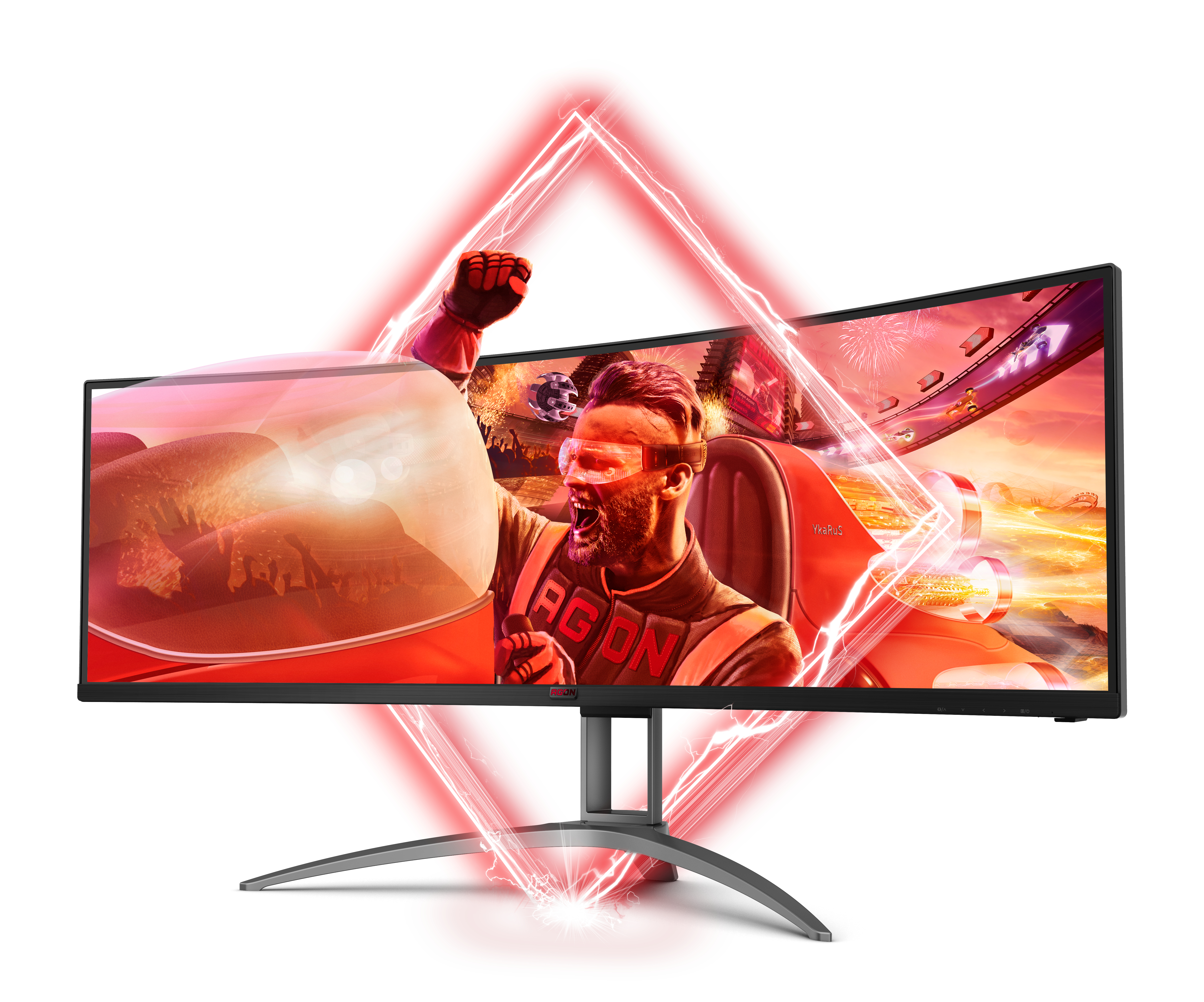 AOC Gaming AG493UCX2 - AGON Series - LED-Monitor - Gaming - gebogen - 124.5 cm (49")