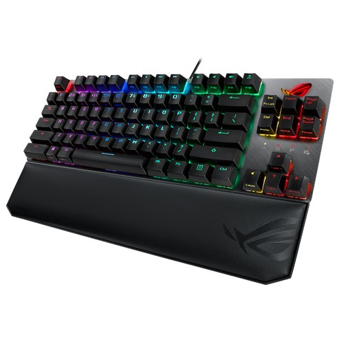 ASUS ROG Strix Scope TKL Deluxe, Kabelgebunden, USB, Mechanischer Switch, QWERTZ, RGB-LED, Schwarz,