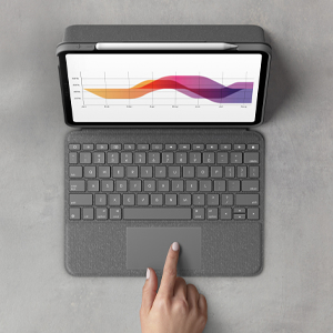 Logitech Folio Touch - Tastatur und Foliohülle - mit Trackpad - hinterleuchtet - Apple Smart connect