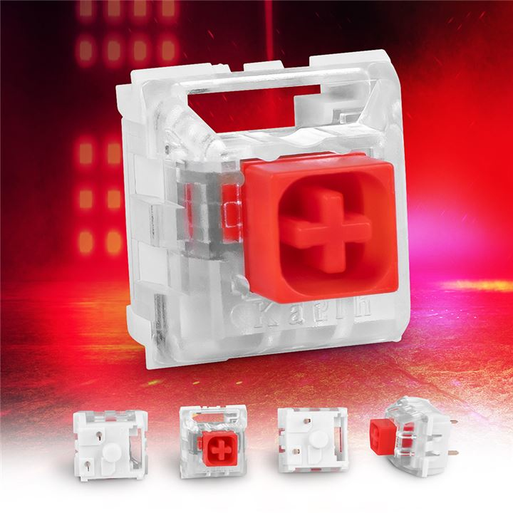 Sharkoon Kailh BOX Red, Tastaturkappe, Rot, Weiß