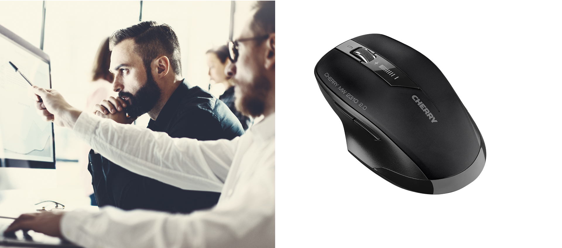 Cherry MW 2310 2.0 Wireless Mouse schwarz, USB