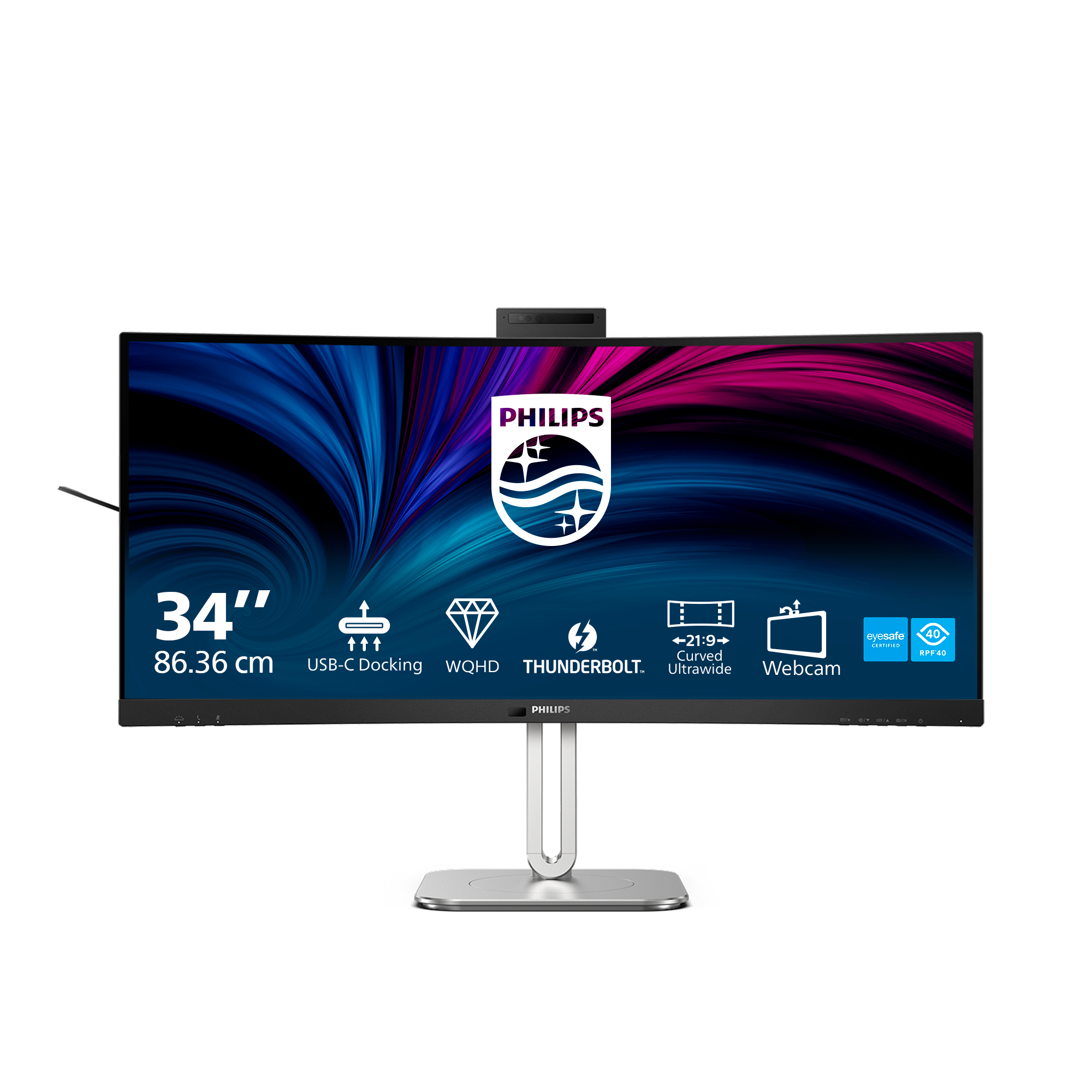 Philips 6000 Series 34B2U6603CH Curved-Monitor 86.36cm (34") UWQHD, VA, 4ms, HDMI, DP, TB