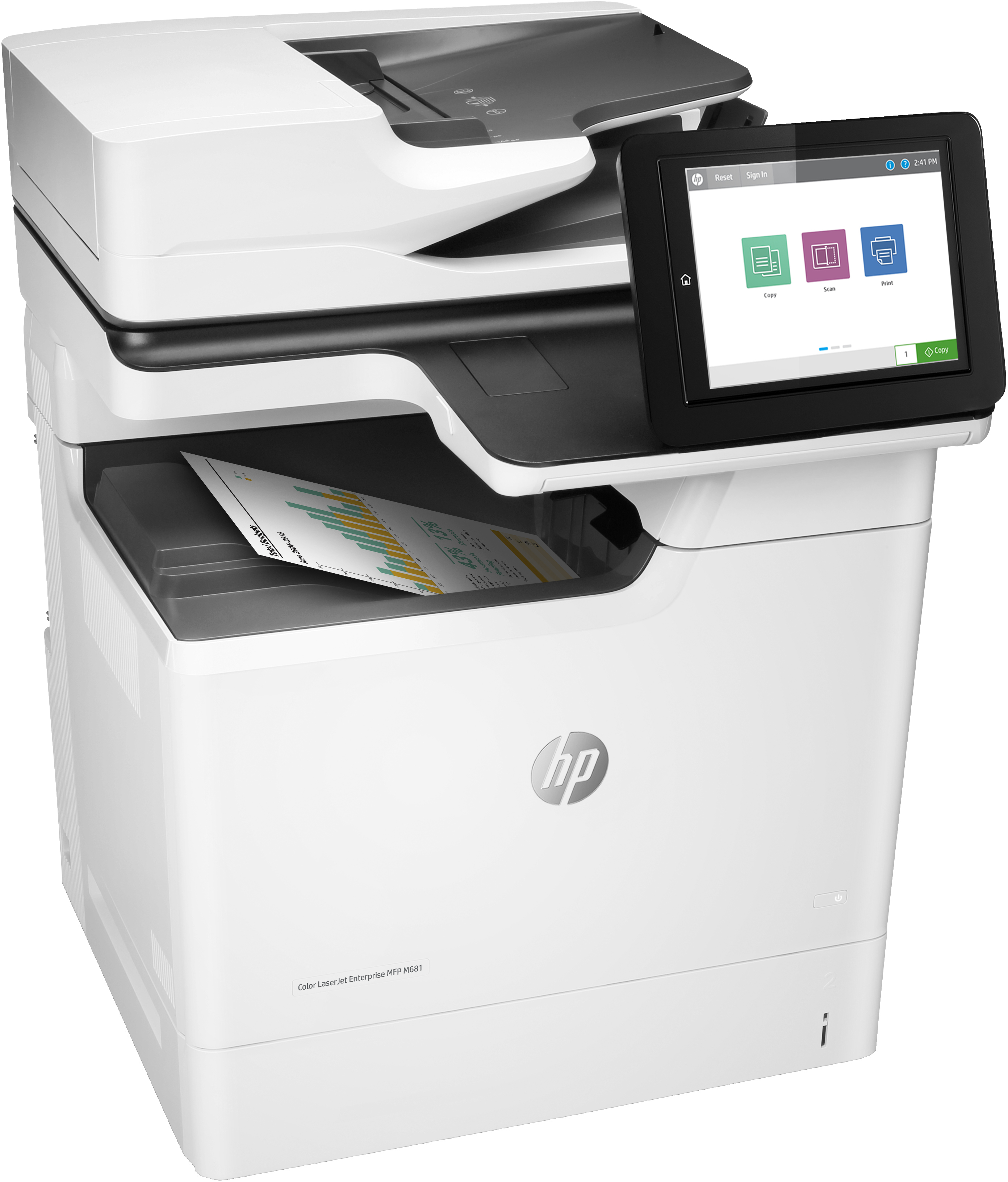 HP Color LaserJet Enterprise MFP M681dh - Multifunktionsdrucker - Farbe - Laser - 216 x 863 mm (Orig