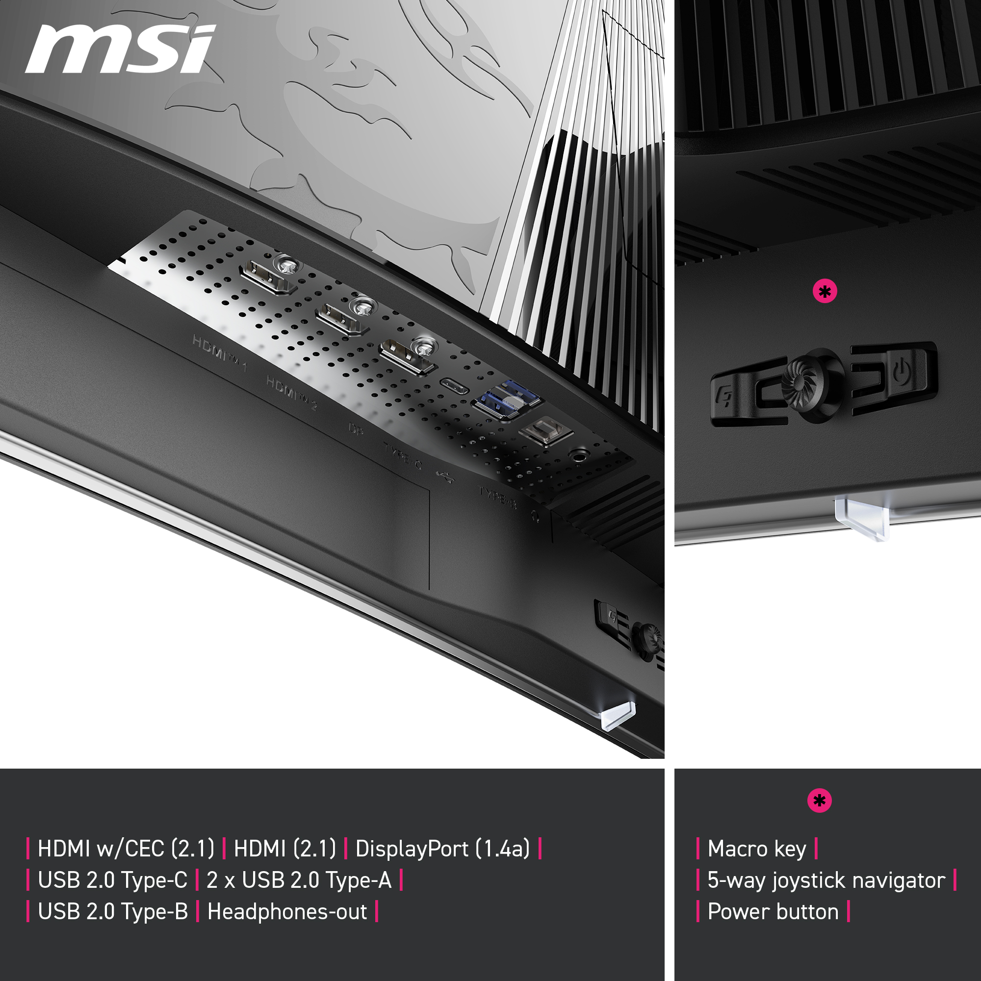 MSI MPG 321CURXDE QD-OLED, 31.5" 4K UHD OLED, 240Hz, 0,03ms, 1x DP, 2x HDMI, 1x USB-C (m. DP)