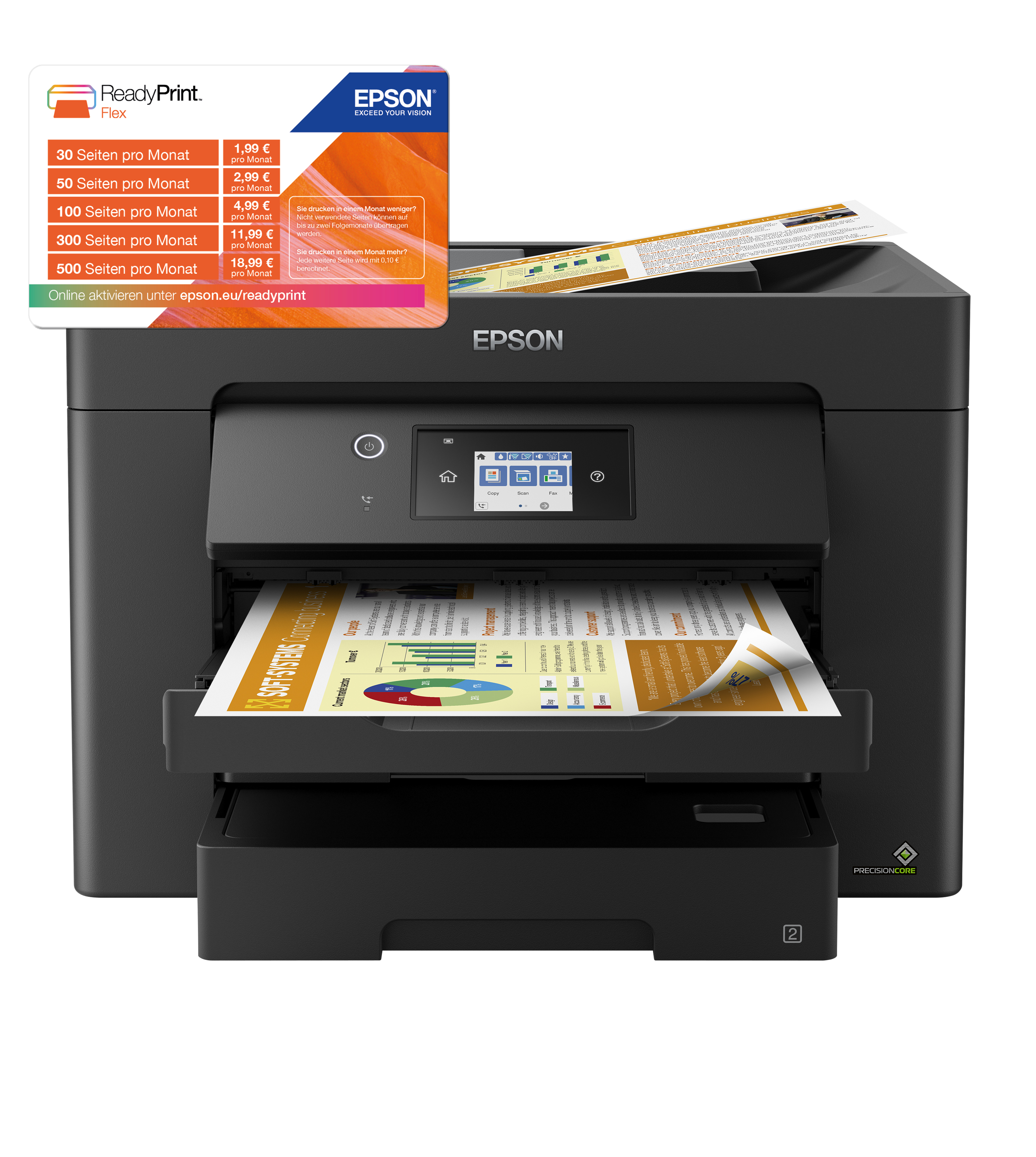 Epson WorkForce WF-7830DTWF - Multifunktionsdrucker - Farbe - Tintenstrahl - A3 (297 x 420 mm)