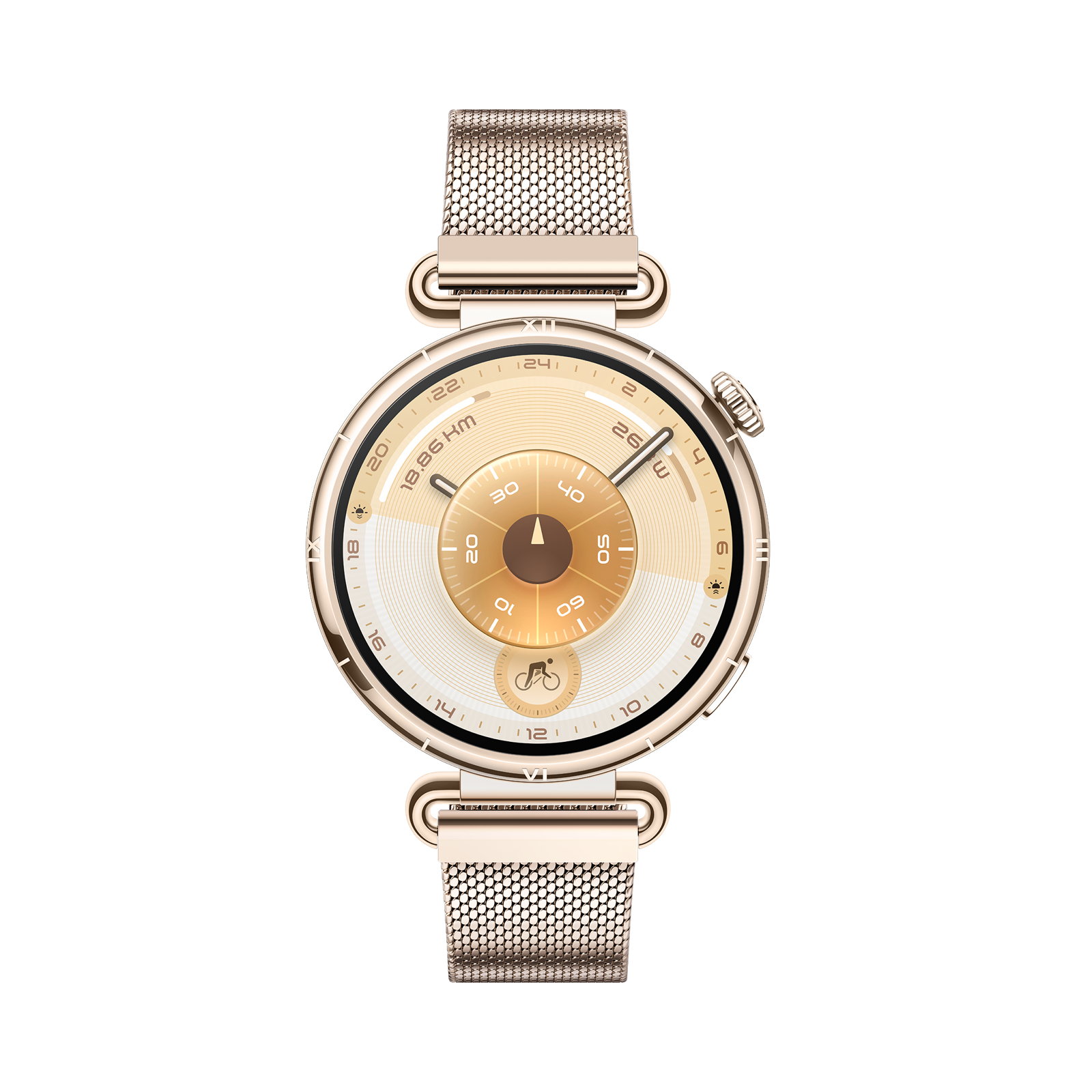 Huawei Watch GT 6 - 41 mm - Edelstahl - intelligente Uhr mit Milanese Riemen - Gold - Handgelenkgröß