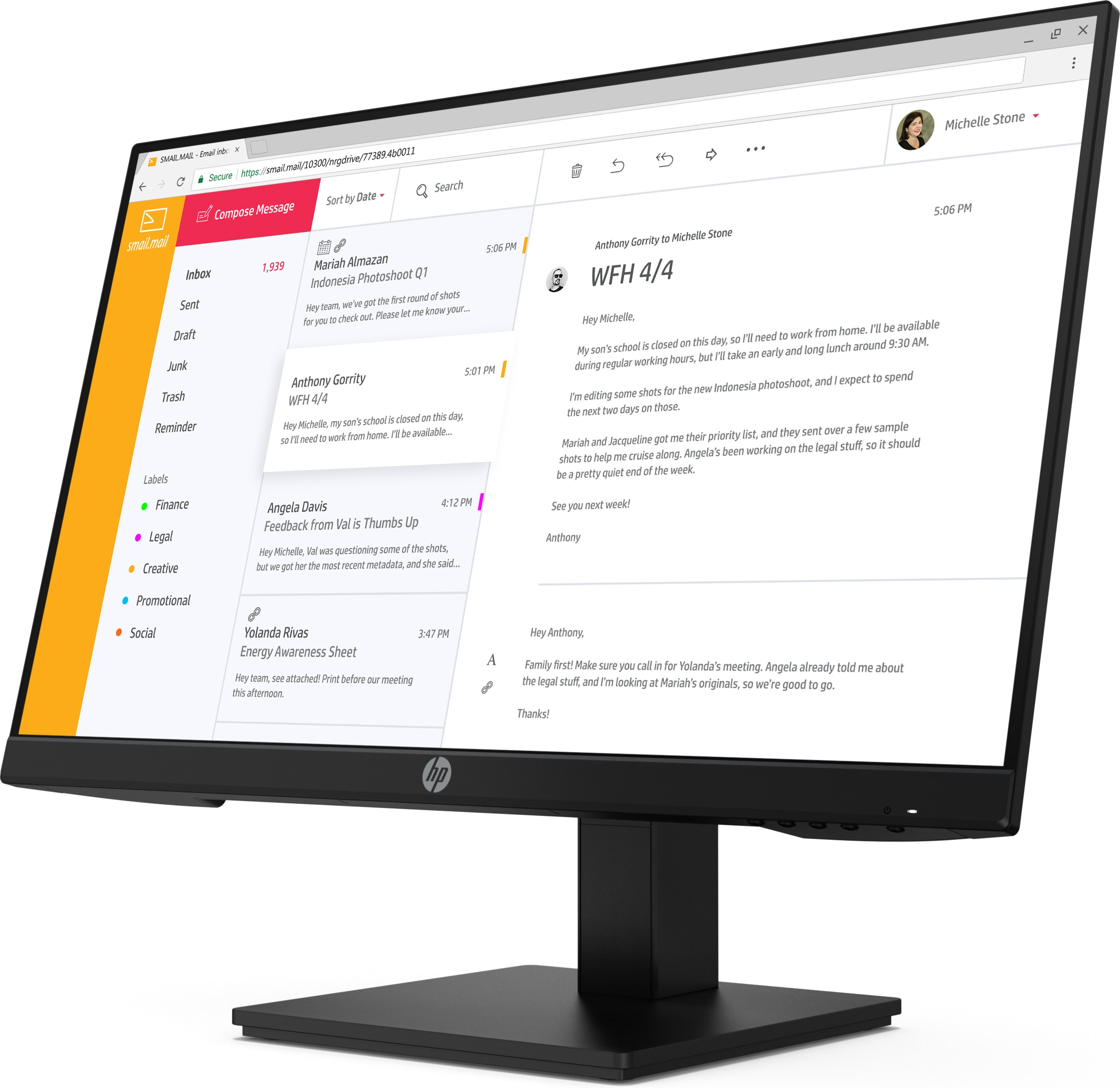 HP P24h G4 60,45 cm (23,8" ) Business-Monitor mit Speaker