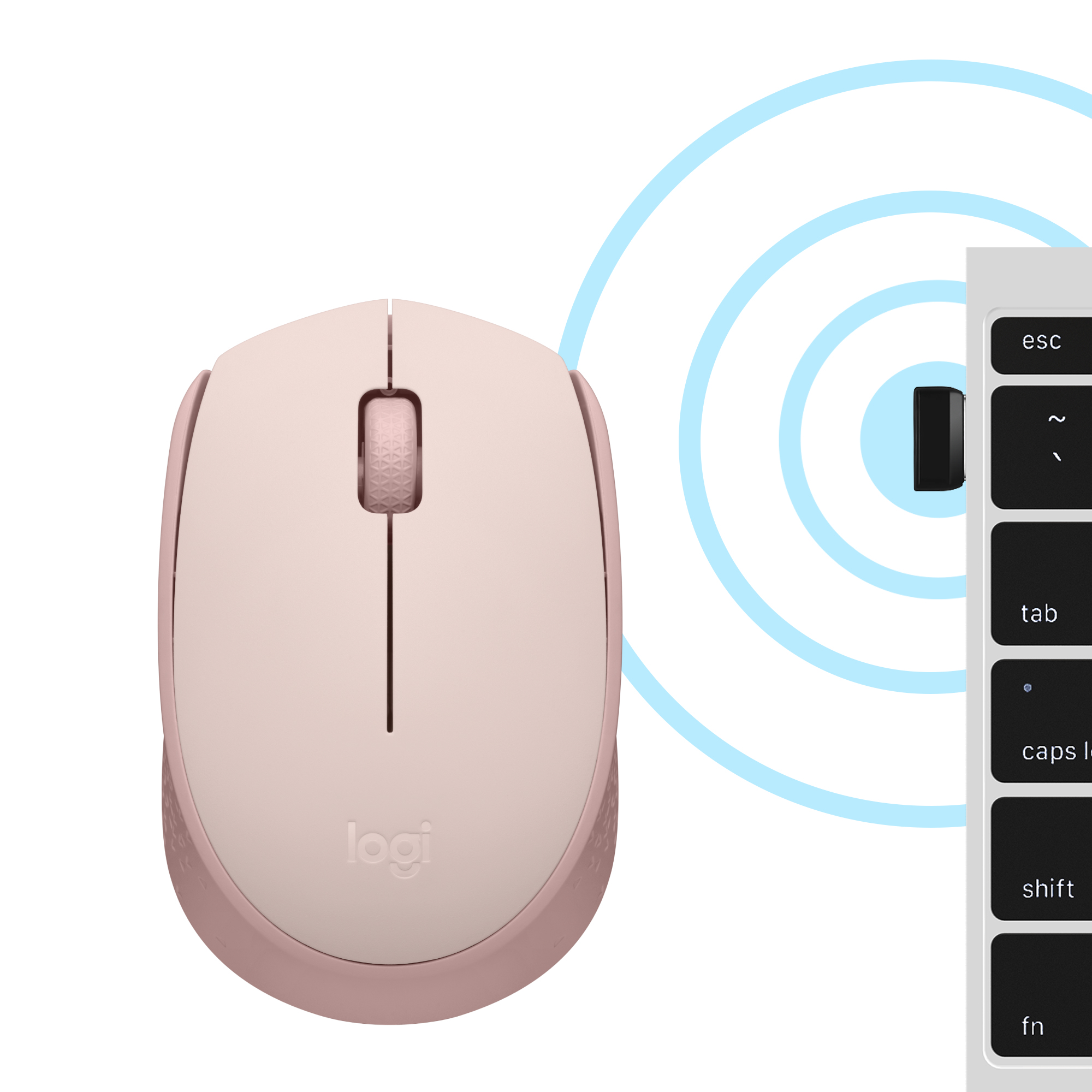 Logitech M171 - Maus - rechts- und linkshändig - optisch - 3 Tasten - kabellos - 2.4 GHz - kabellose