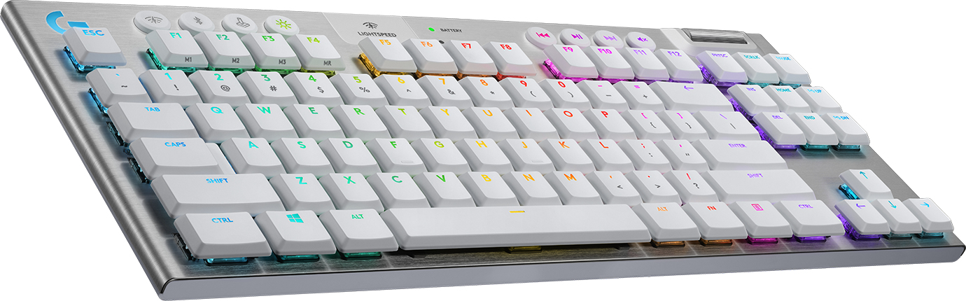 Logitech G G915 Tkl, Kabelgebunden, USB, Mechanischer Switch, AZERTY, RGB-LED, Weiß