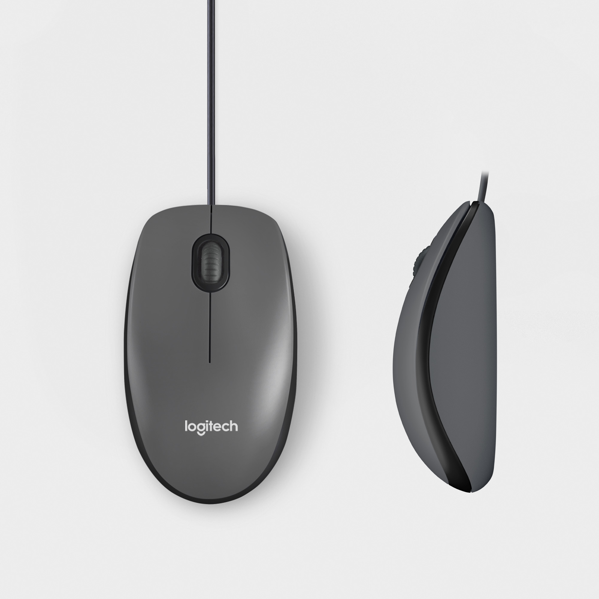 Logitech M100 Refresh 2022 Optical Mouse grau, USB