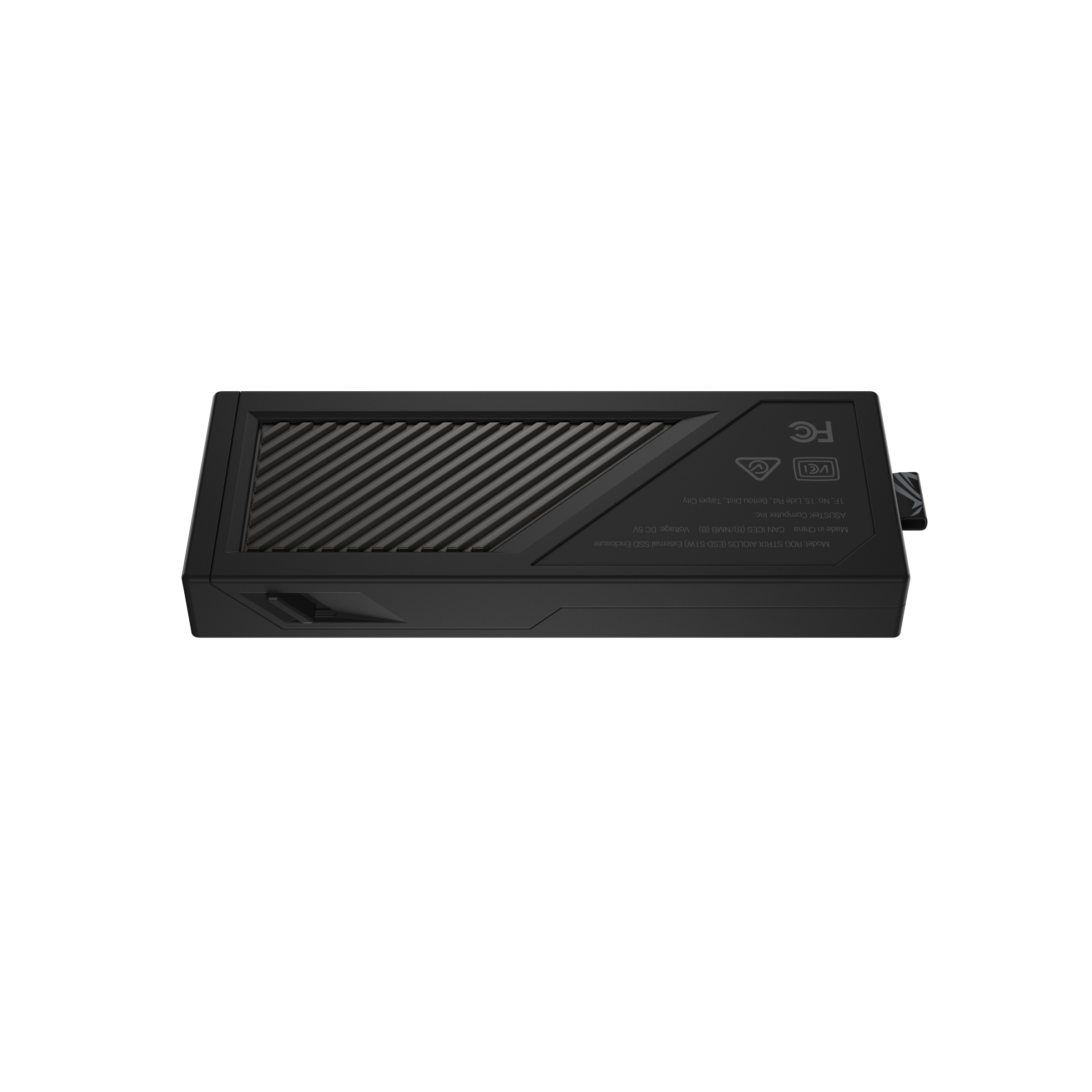 ASUS ROG Strix Aiolos, SSD-Gehäuse, M.2, PCI Express, SATA, 20 Gbit/s, USB Anschluss, Schwarz