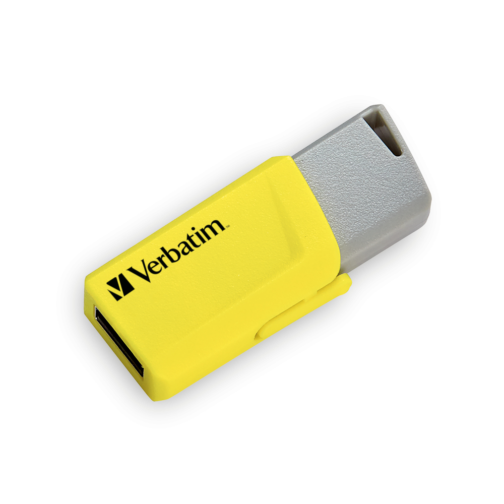 Verbatim Store 'n' Click - USB-Flash-Laufwerk - 16 GB - USB 3.2 Gen 1 - Blau, Gelb, Rot (Packung mit