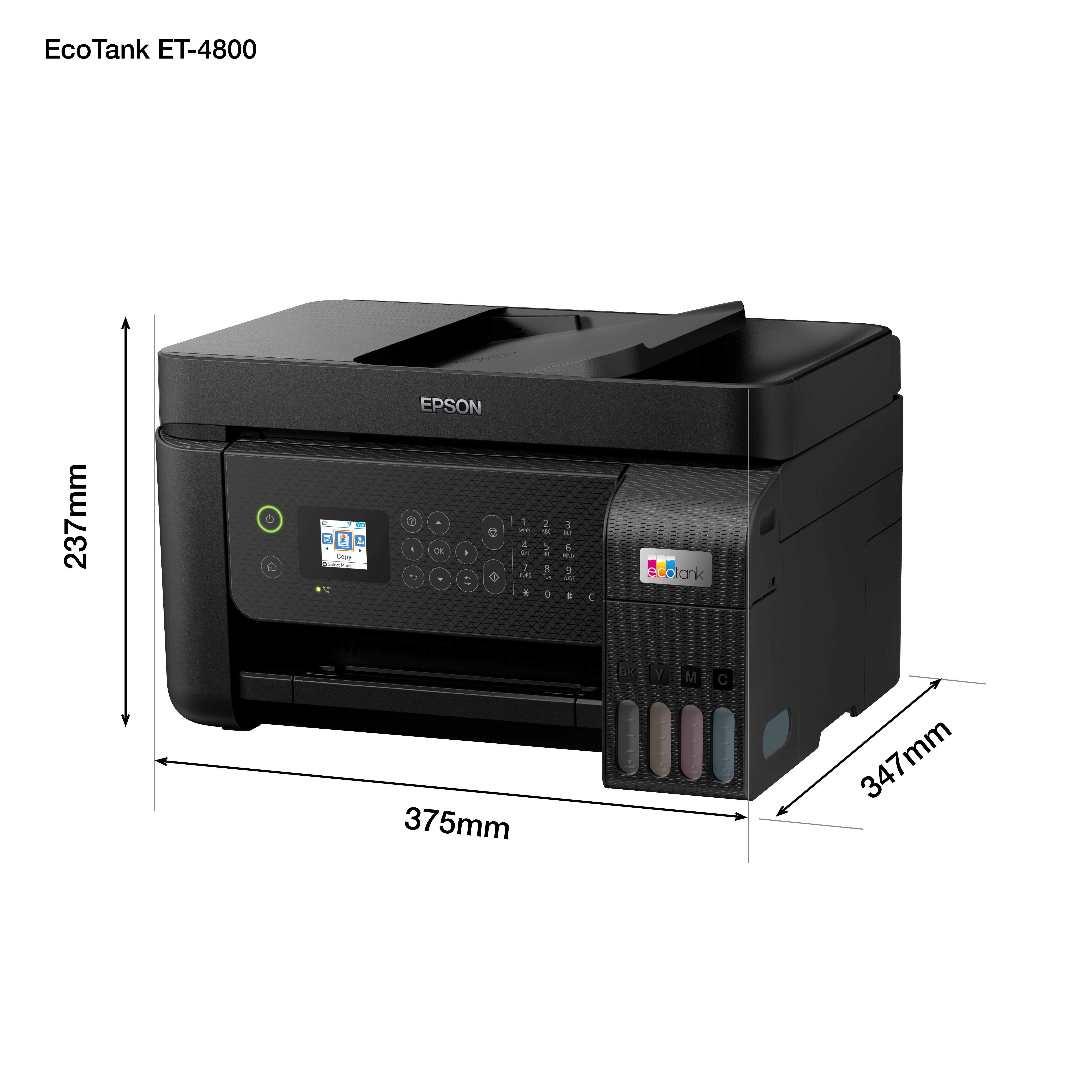Epson EcoTank ET-4800 - Multifunktionsdrucker - Farbe - Tintenstrahl - wiederbefüllbar - A4 (Medien)