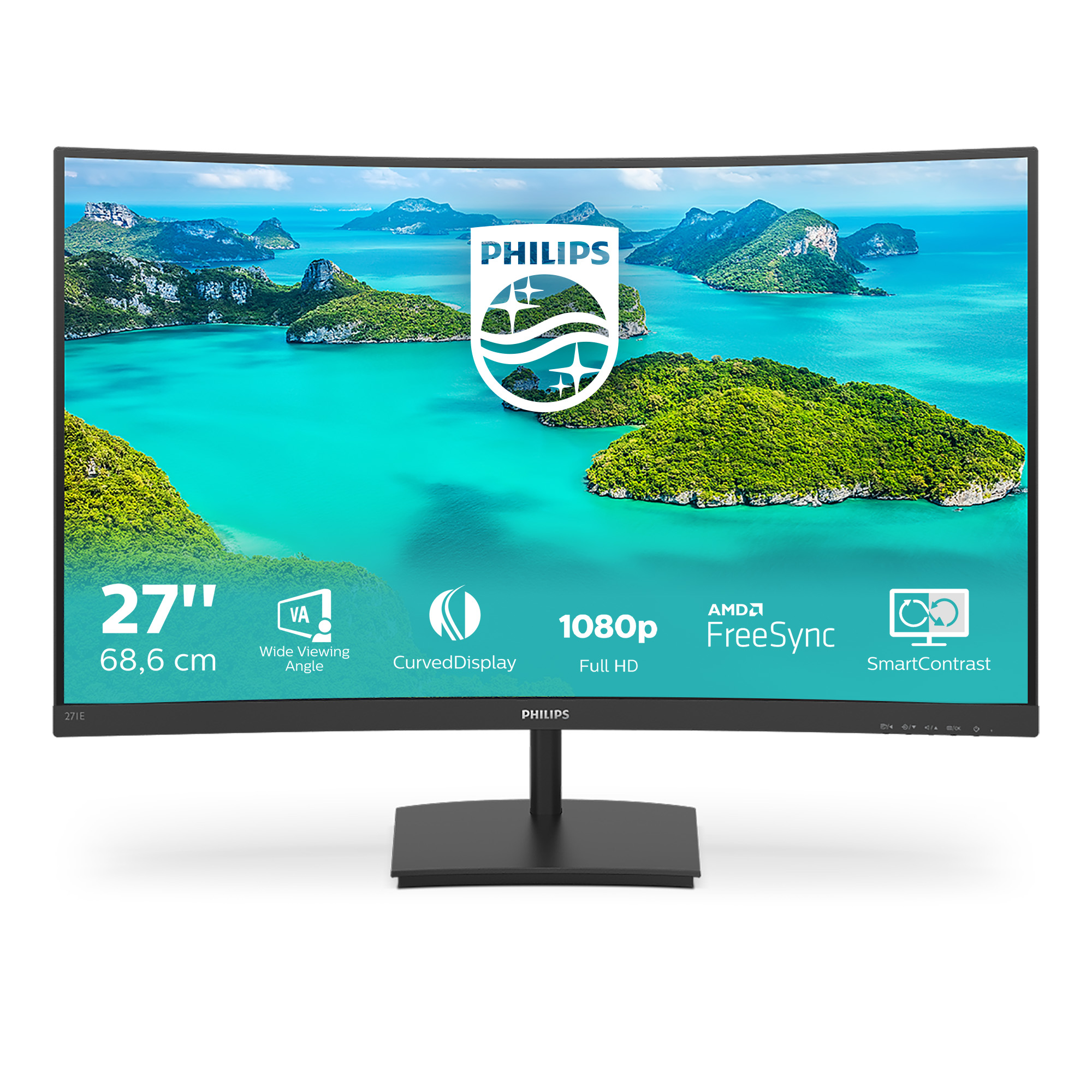 Philips E-line 271E1SCA - LED-Monitor - gebogen - 68.6 cm (27")
