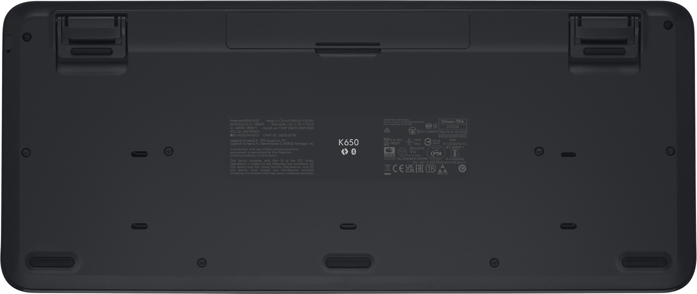 Logitech Signature K650 Comfort, Graphite, Logi Bolt, USB/Bluetooth, DE