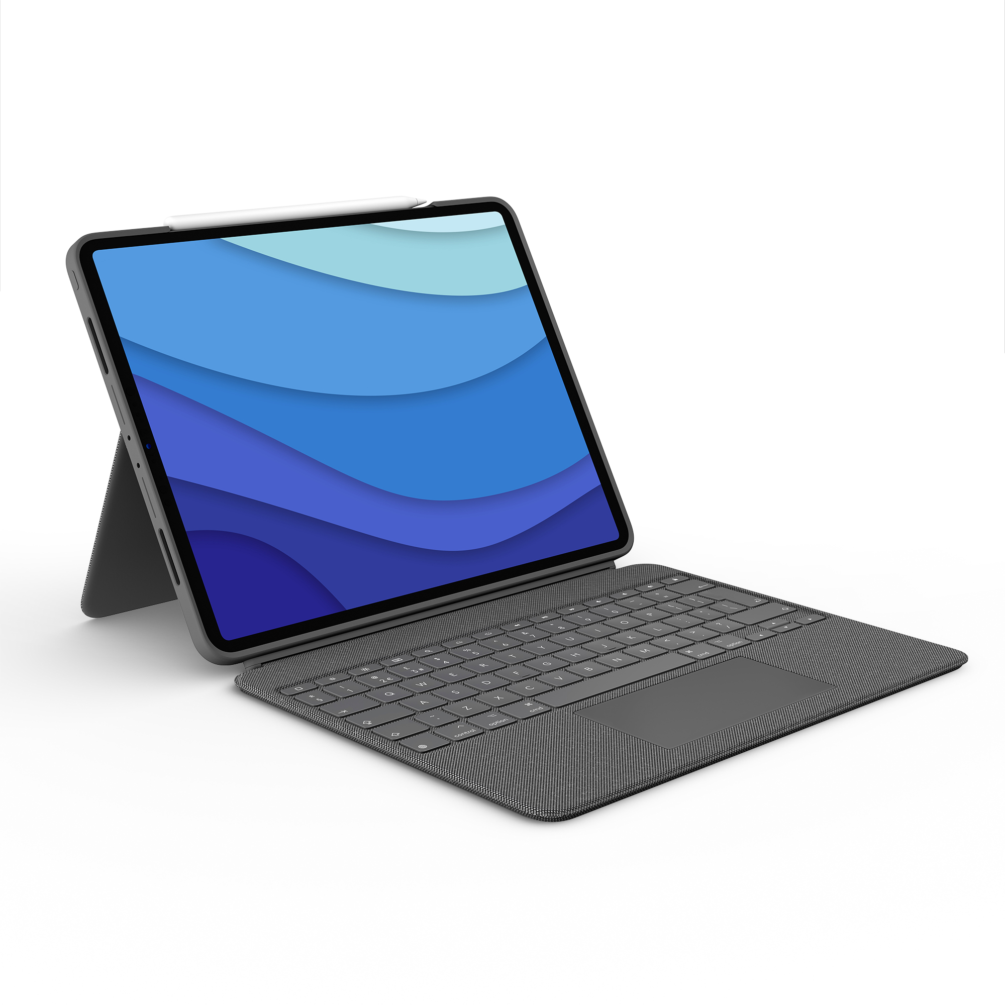Logitech Combo Touch - Tastatur und Foliohülle - mit Trackpad - hintergrundbeleuchtet - Apple Smart