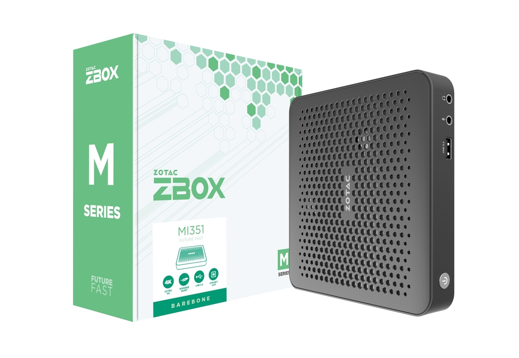 Zotac ZBOX edge MI351, Intel N100, 1x DDR5 SO-DIMM, 1x PCIe, Wi-Fi 6, o. BS.