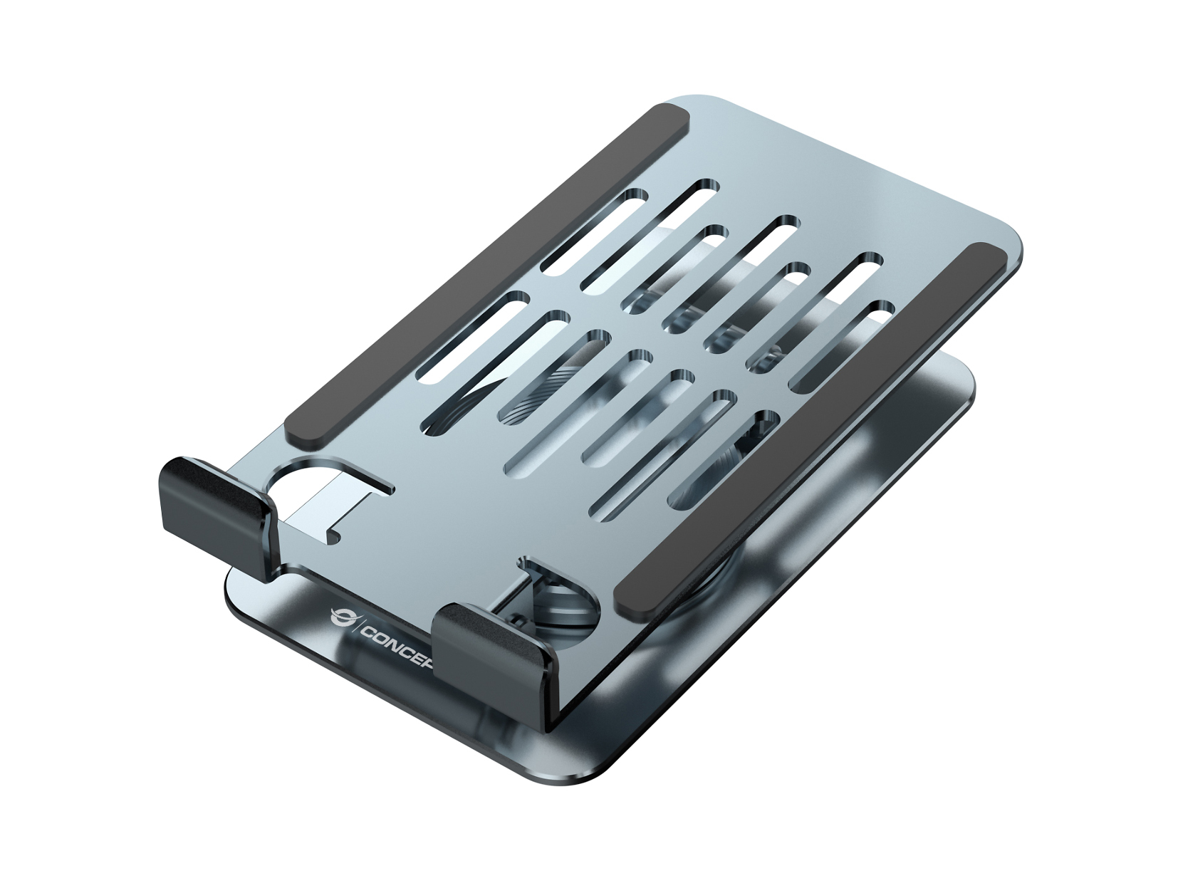 Conceptronic THANA08G Faltbarer und drehbarer Handyhalter, 360° drehbare Basis, höhenverstellbar, Ha