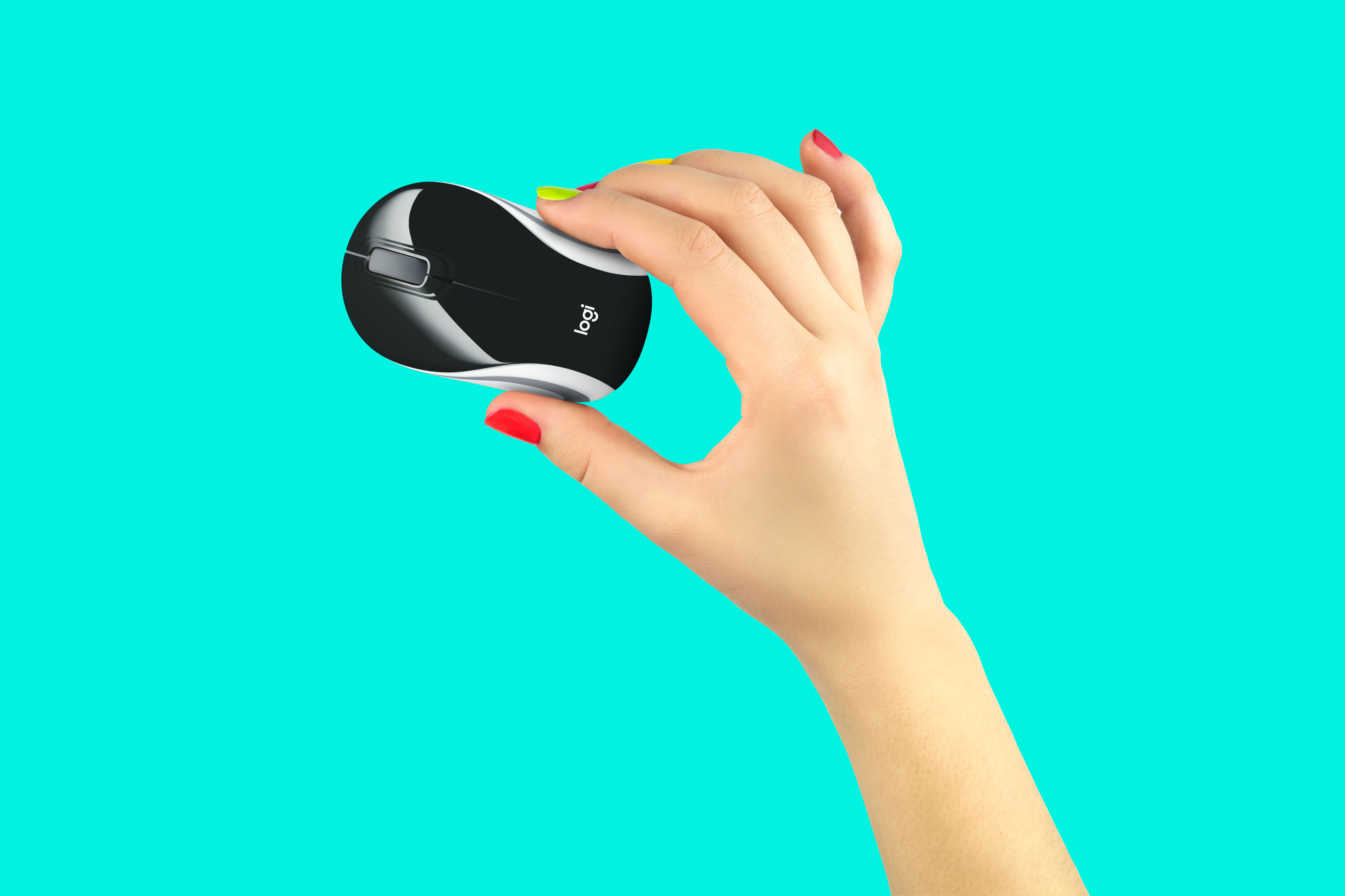 Logitech M187 - Maus - optisch - kabellos - 2.4 GHz - kabelloser Empfänger (USB)