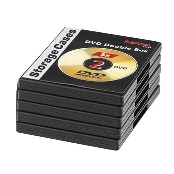Hama DVD Jewel Case - Kapazität: 2 DVD - Schwarz (Packung mit 5)