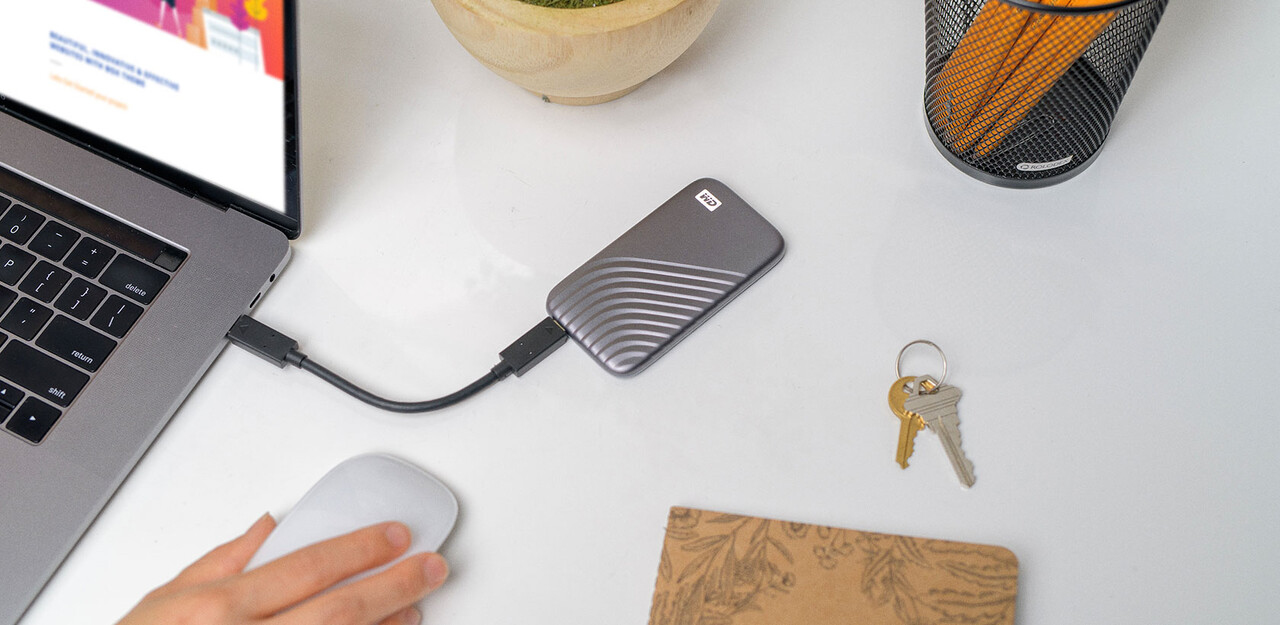 Western Digital WD My Passport SSD grau 4TB, USB-C 3.1